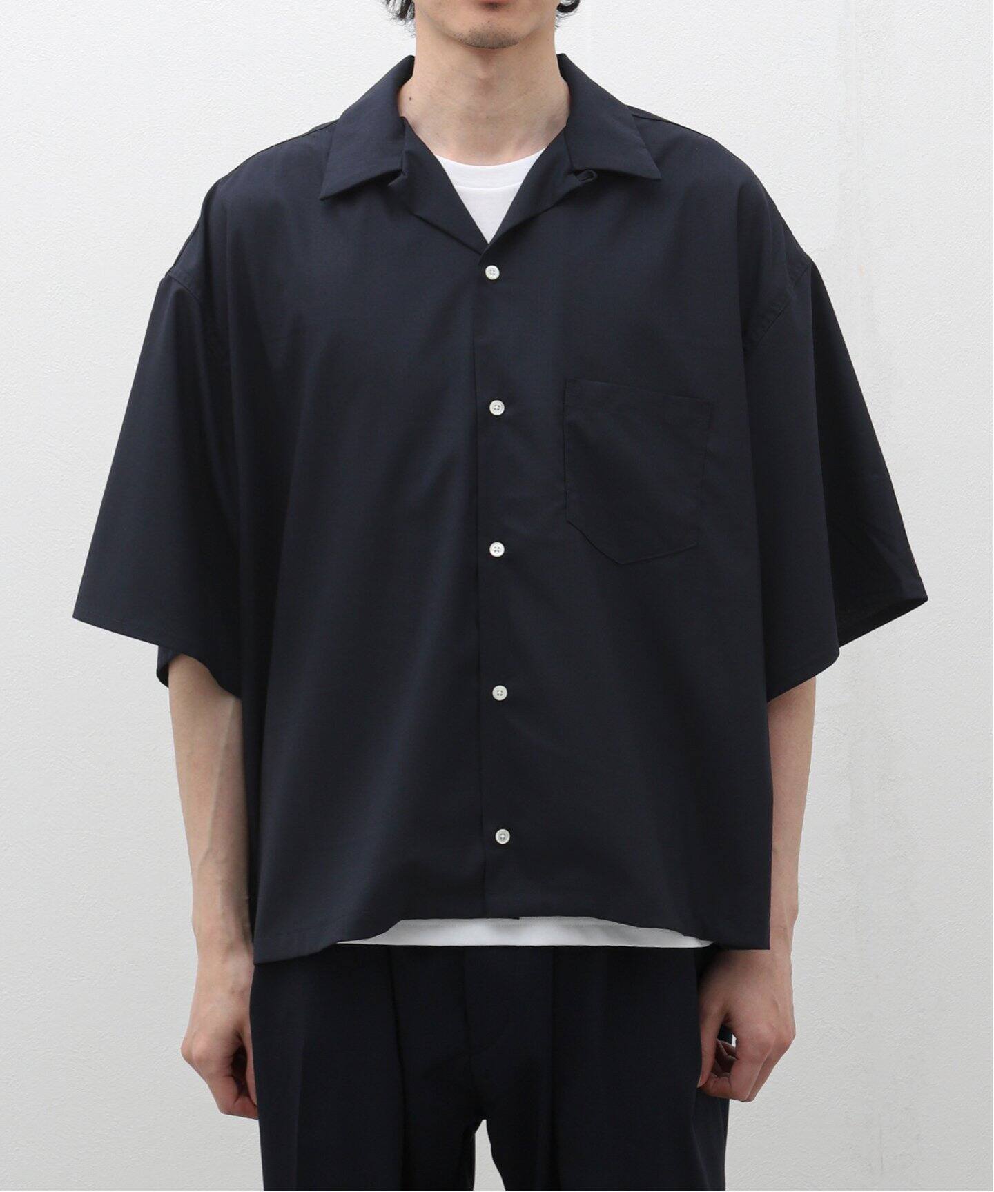 Sillage (シアージ) WOOL TROPICAL OVERSHIRTS S/S EX SL24SS-OSSTW-NV 