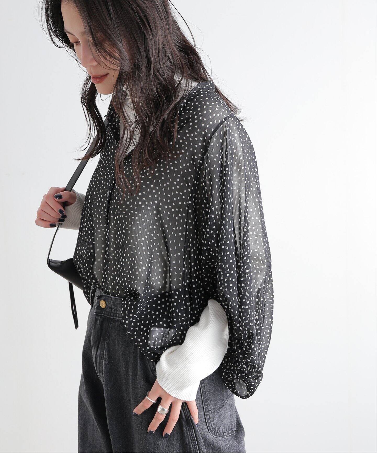 THE NEWHOUSE/ザ ニューハウス】RAINIER LONG SLEEVE：ブラウス  