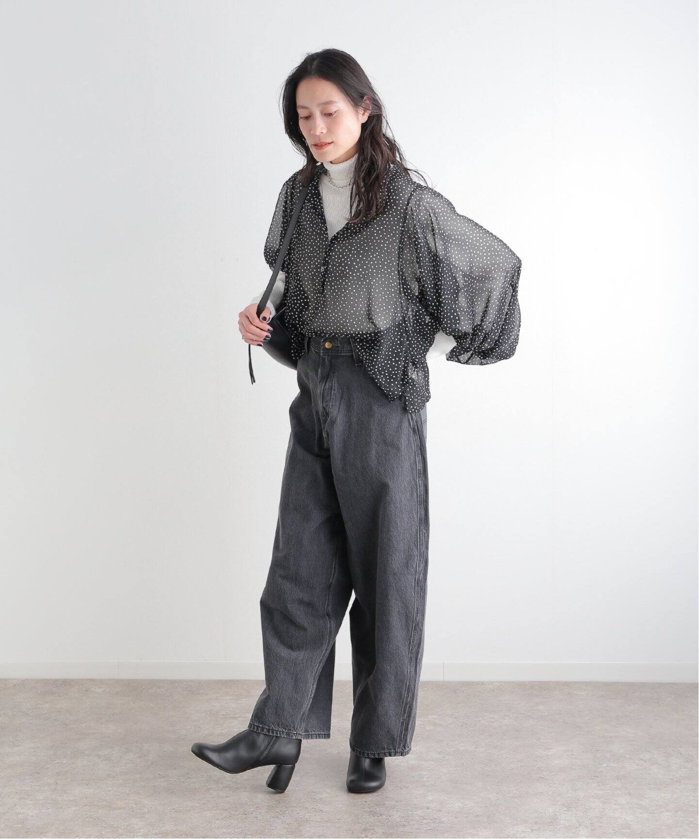 THE NEWHOUSE/ザ ニューハウス】RAINIER LONG SLEEVE：ブラウス  