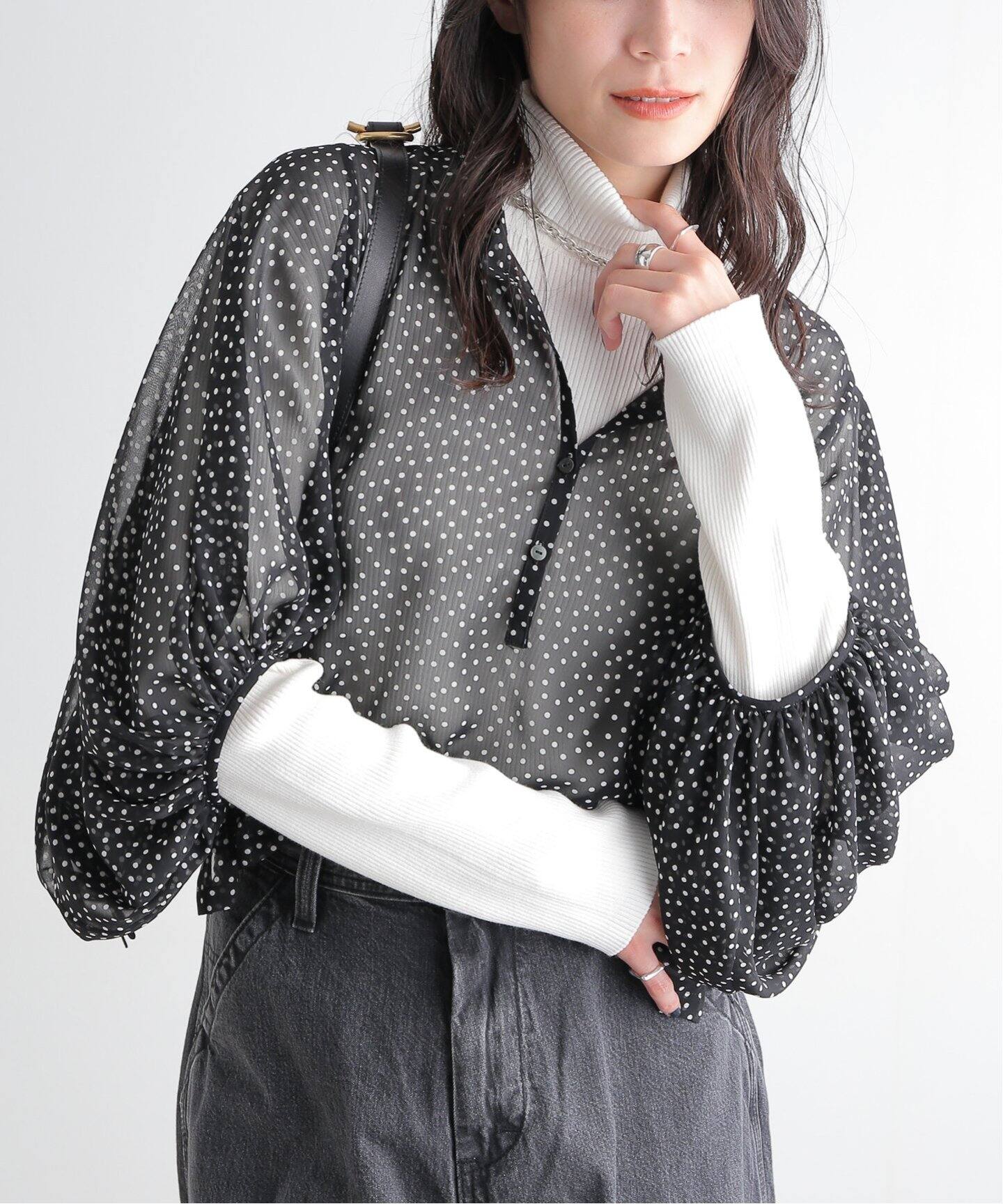 THE NEWHOUSE/ザ ニューハウス】RAINIER LONG SLEEVE：ブラウス  