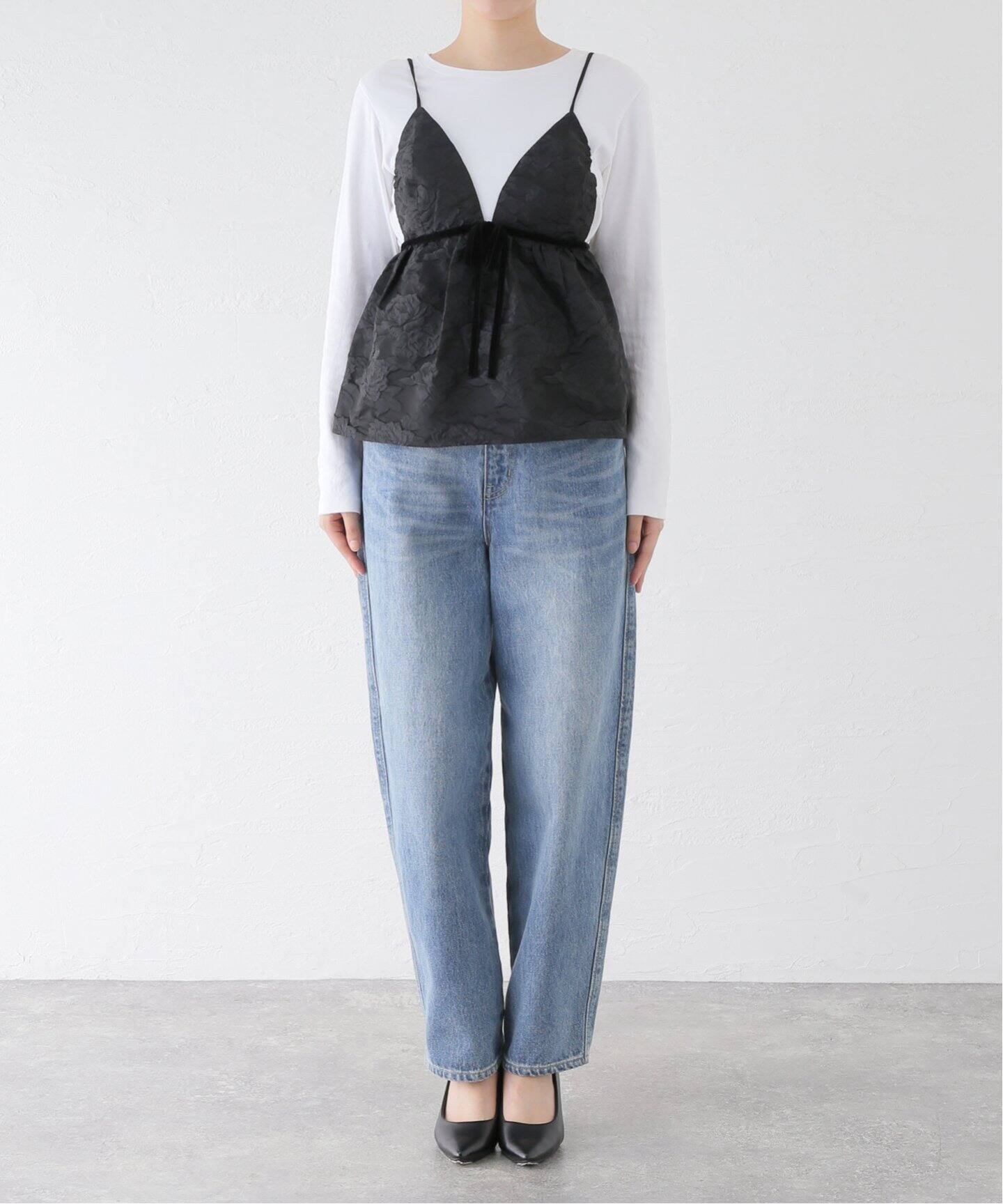 GANNI/ガニー】Botanical Jacquard Strap Top：キャミソールブラウス 