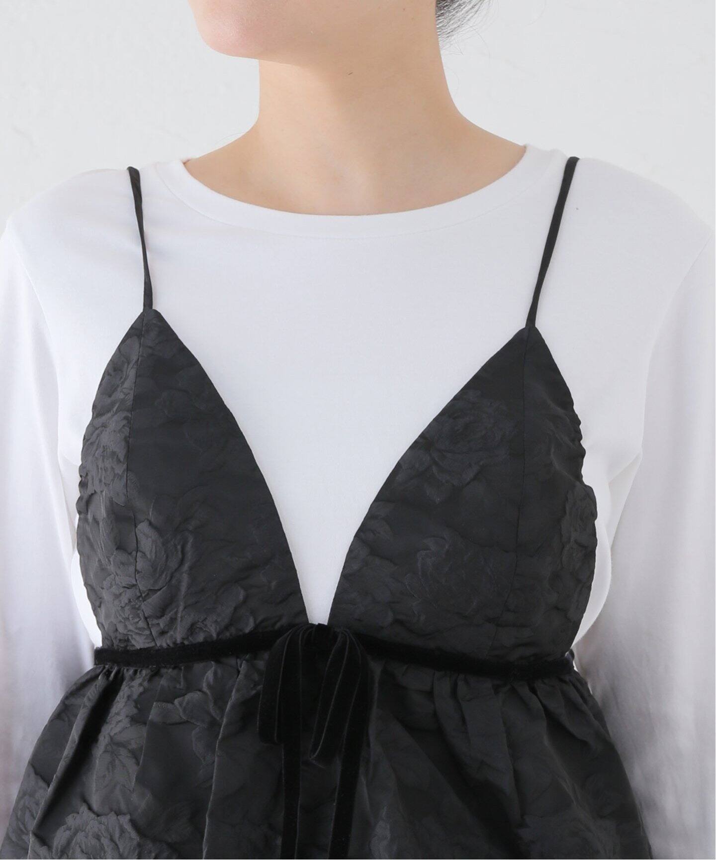 GANNI/ガニー】Botanical Jacquard Strap Top：キャミソールブラウス 