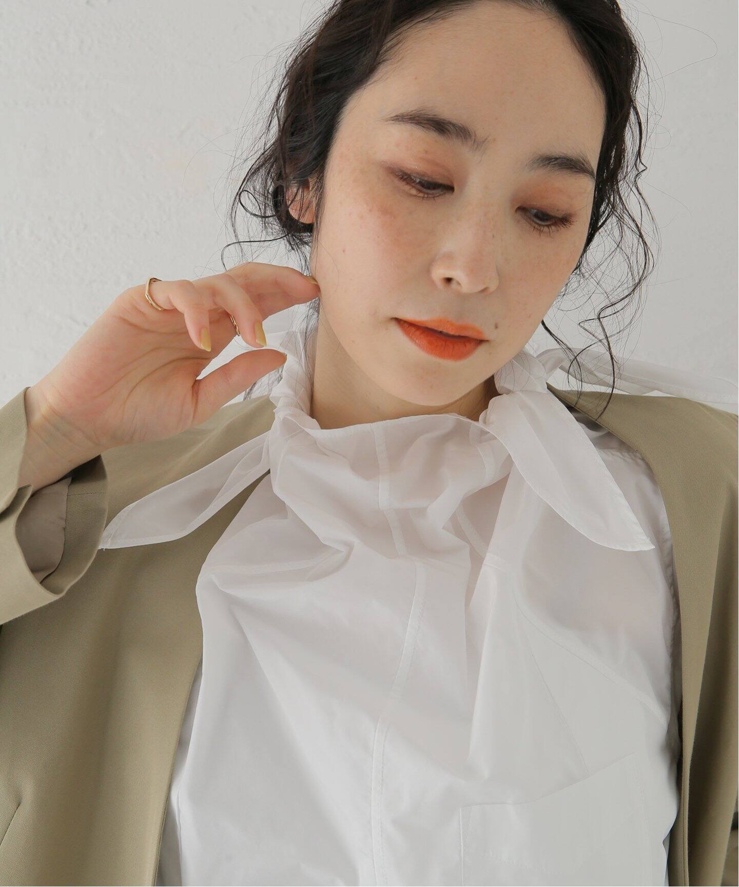 TOGA PULLA/トーガプルラ】Memory taffeta blouse：ブラウス（シャツ 
