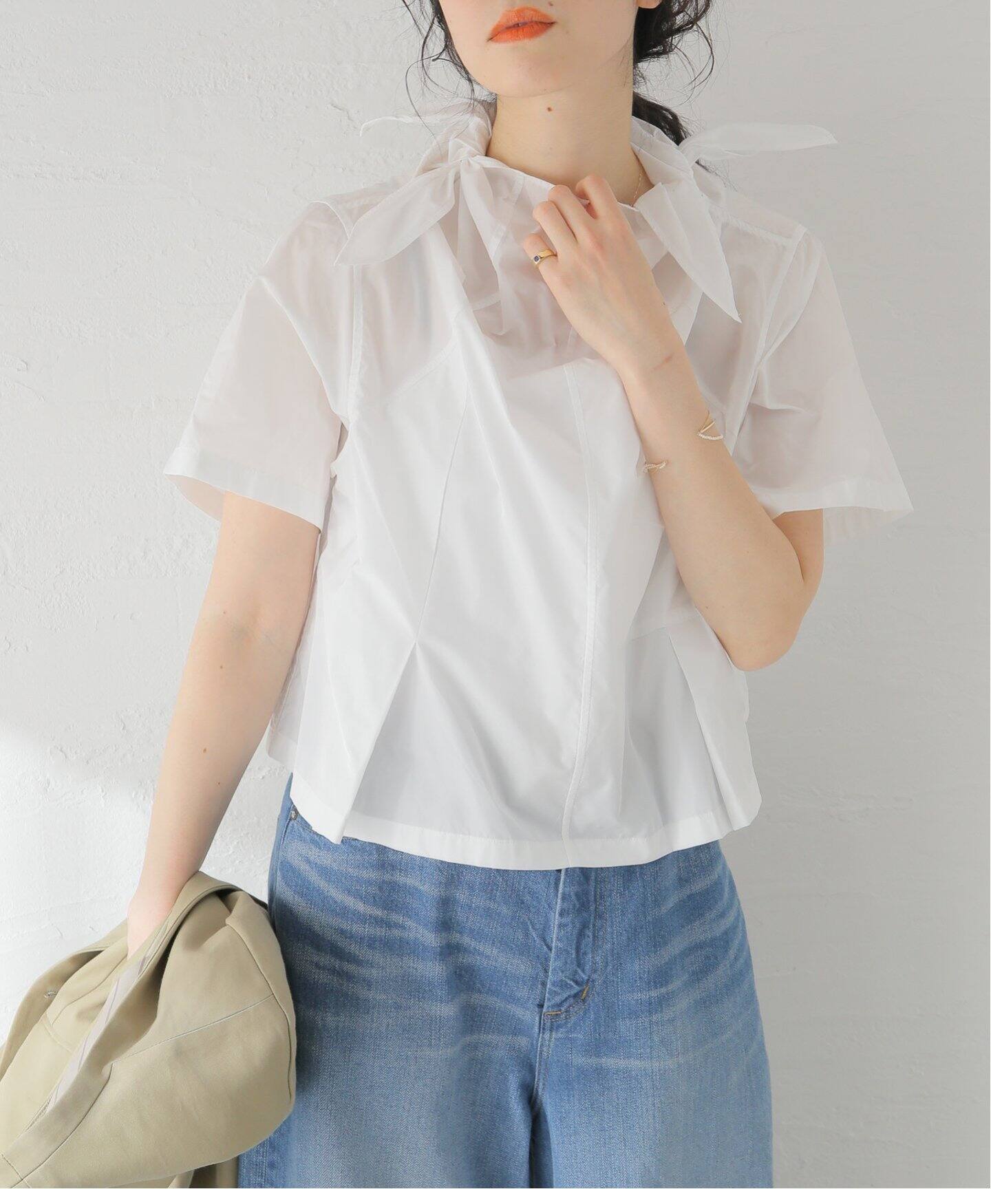 TOGA PULLA/トーガプルラ】Memory taffeta blouse：ブラウス 