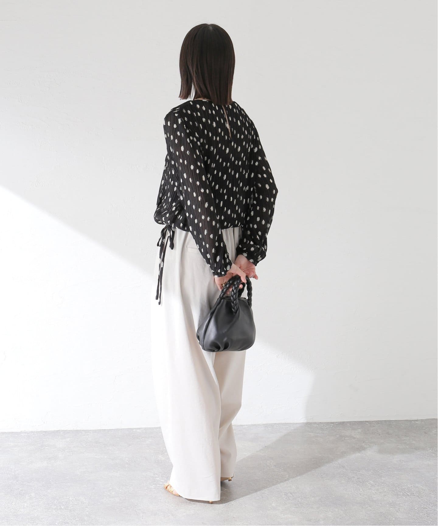 BAUM UND PFERDGARTEN/バウムウンドヘルガーデン】Plisse ブラウス