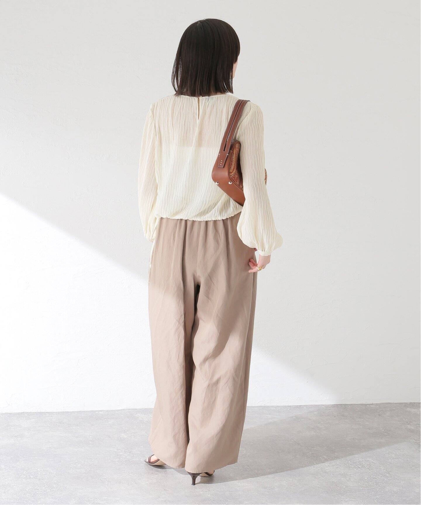 BAUM UND PFERDGARTEN/バウムウンドヘルガーデン】Plisse ブラウス