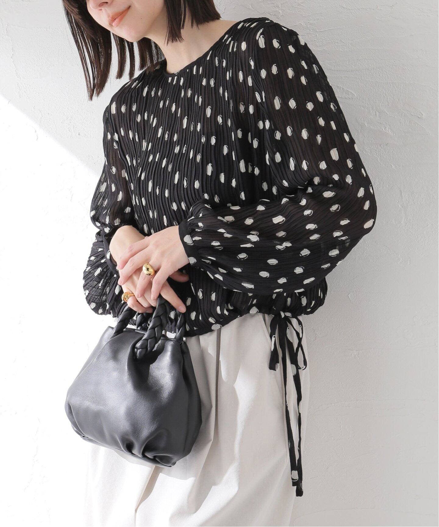 BAUM UND PFERDGARTEN/バウムウンドヘルガーデン】Plisse ブラウス