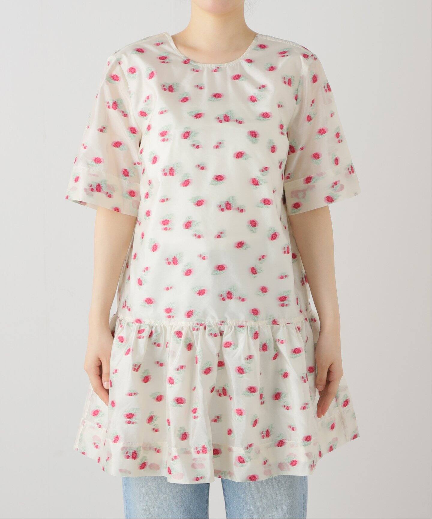 GANNI/ガニー】Organza Jacquard Open-back Mini Dr（シャツ／ブラウス 
