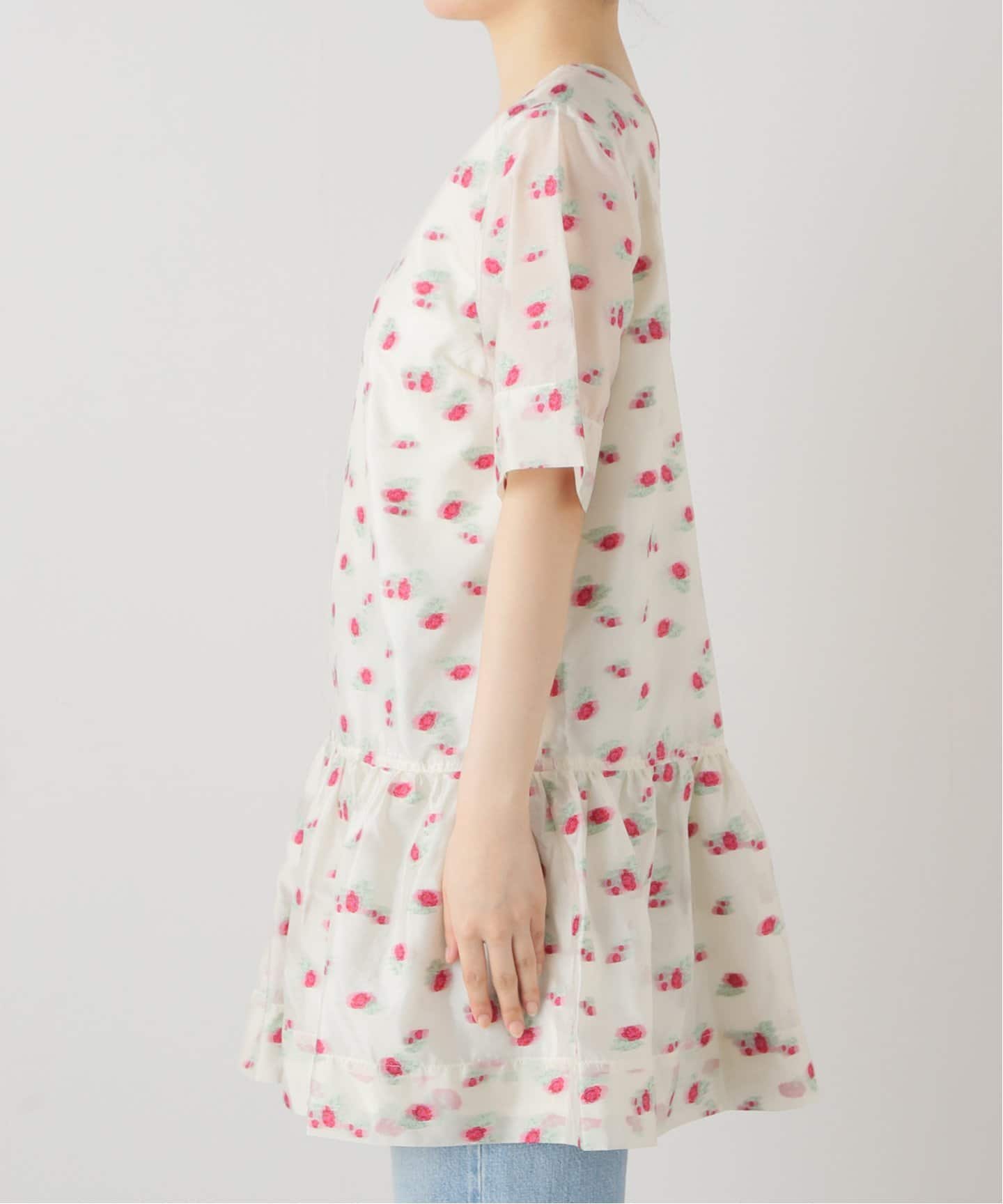 GANNI/ガニー】Organza Jacquard Open-back Mini Dr（シャツ