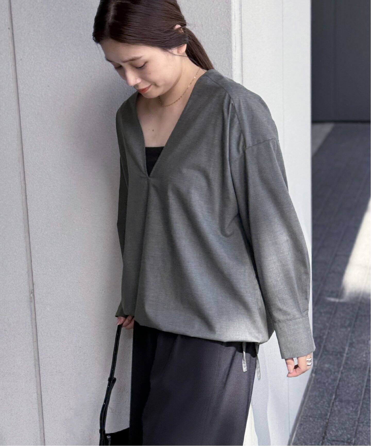 クリアツイルVネックブラウス（シャツ／ブラウス）｜JOURNAL STANDARD