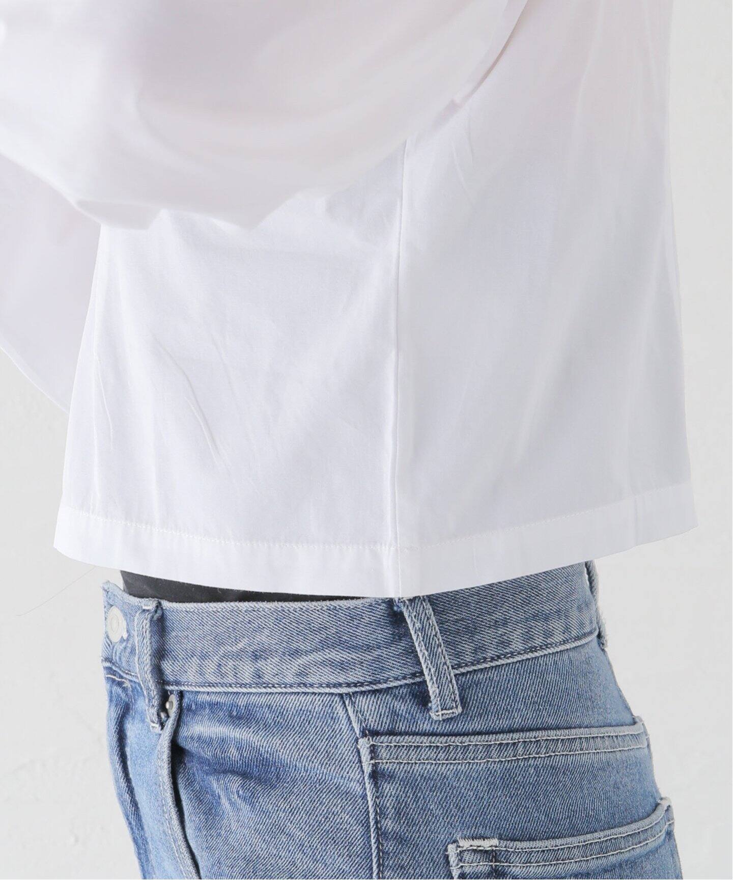 SEEALL/シーオール】 GATHER SLEEVE TOP:ブラウス（シャツ／ブラウス 