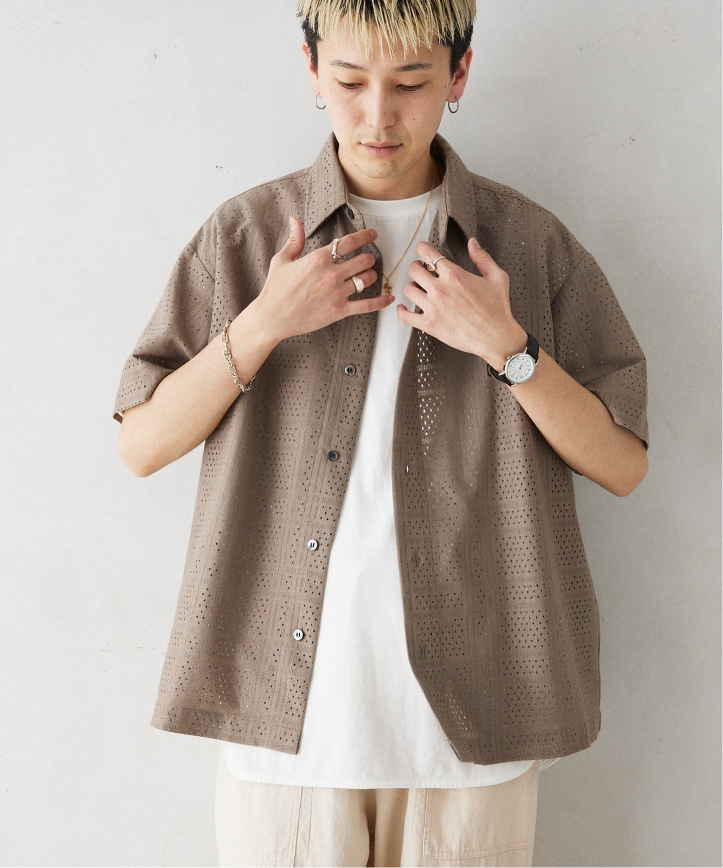 RASHELL LACE SQUARE SS SH（シャツ／ブラウス）｜JOURNAL