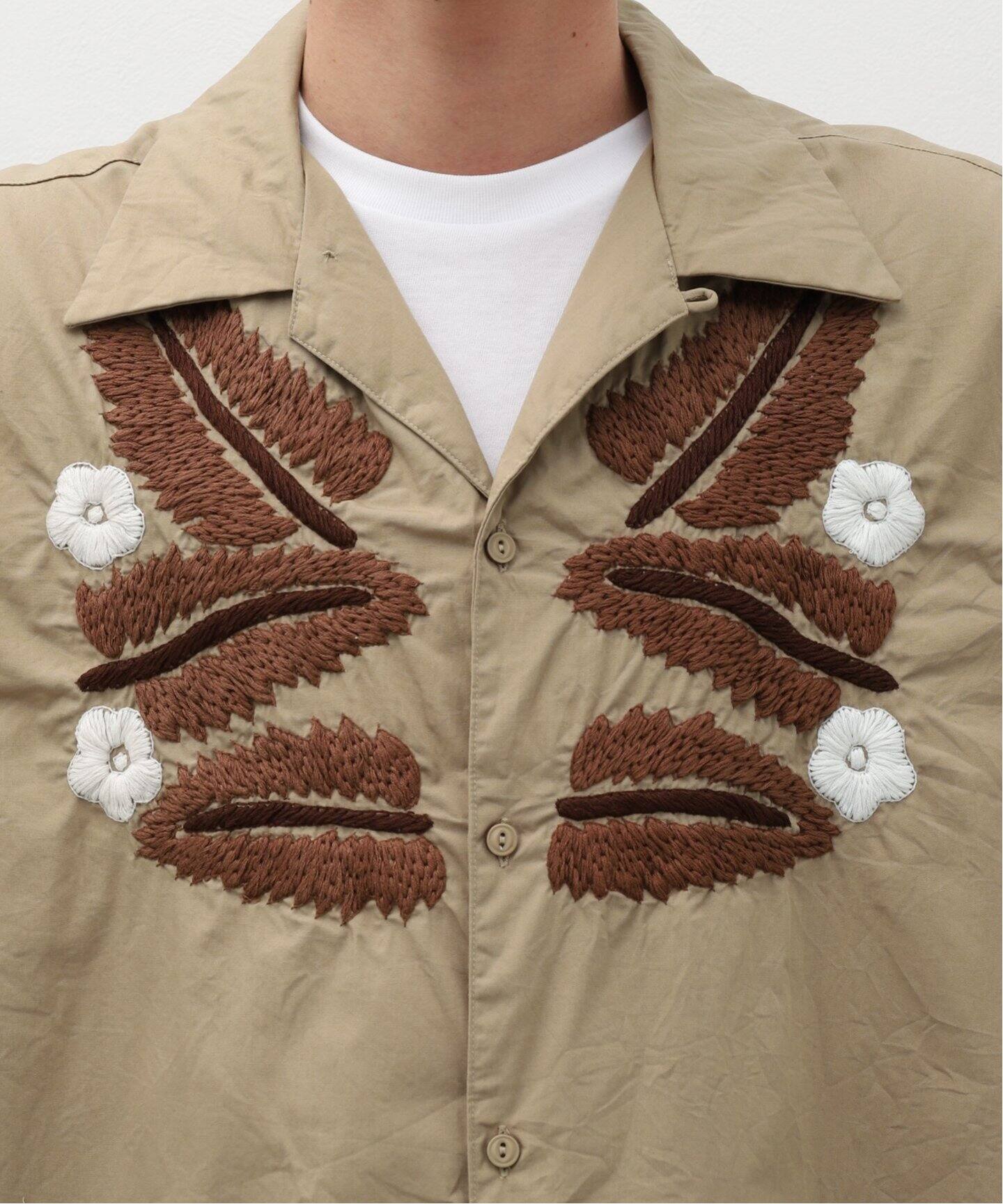 NOMA t.d. / ノーマ ティーディー Leaf H.Emb SS Shirt N37-EM03