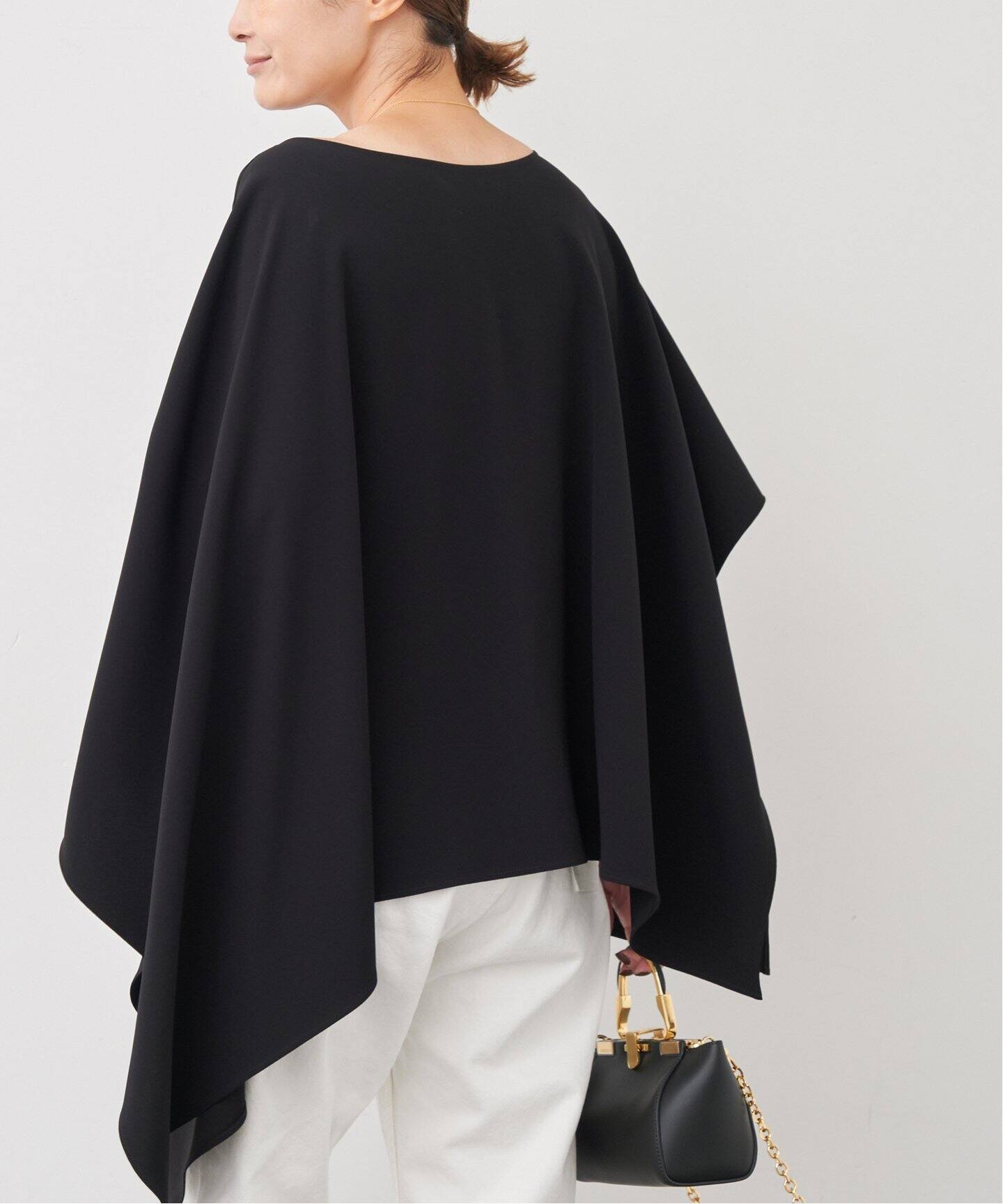 トリアセジョーゼット スクエアポンチョ（シャツ／ブラウス  