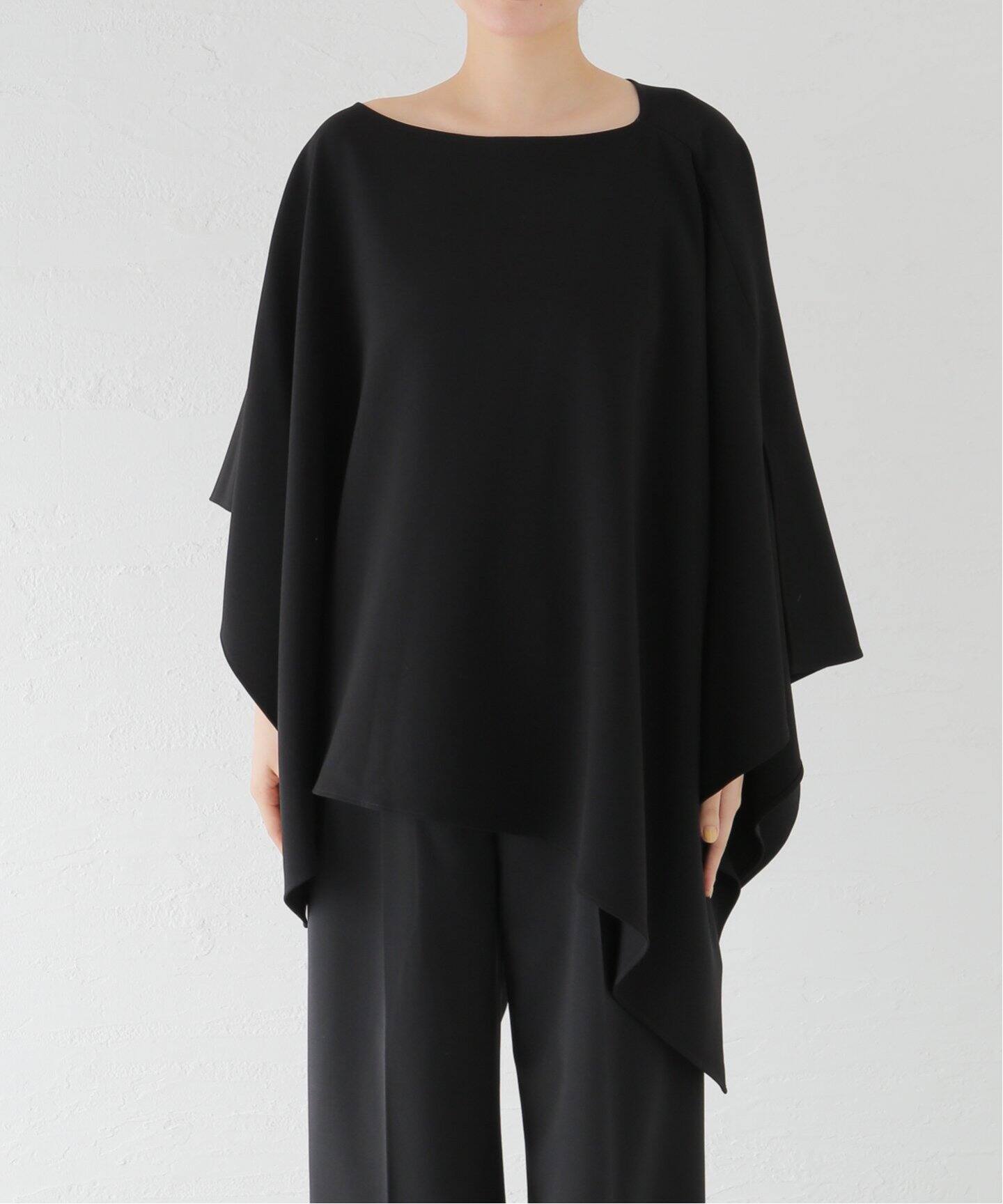 トリアセジョーゼット スクエアポンチョ（シャツ／ブラウス  