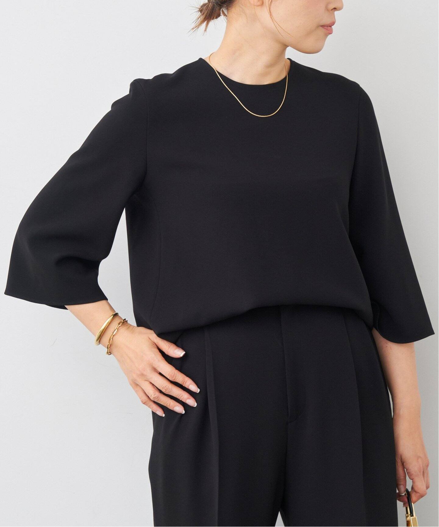 トリアセジョーゼット クルーネックプルオーバー（シャツ／ブラウス  