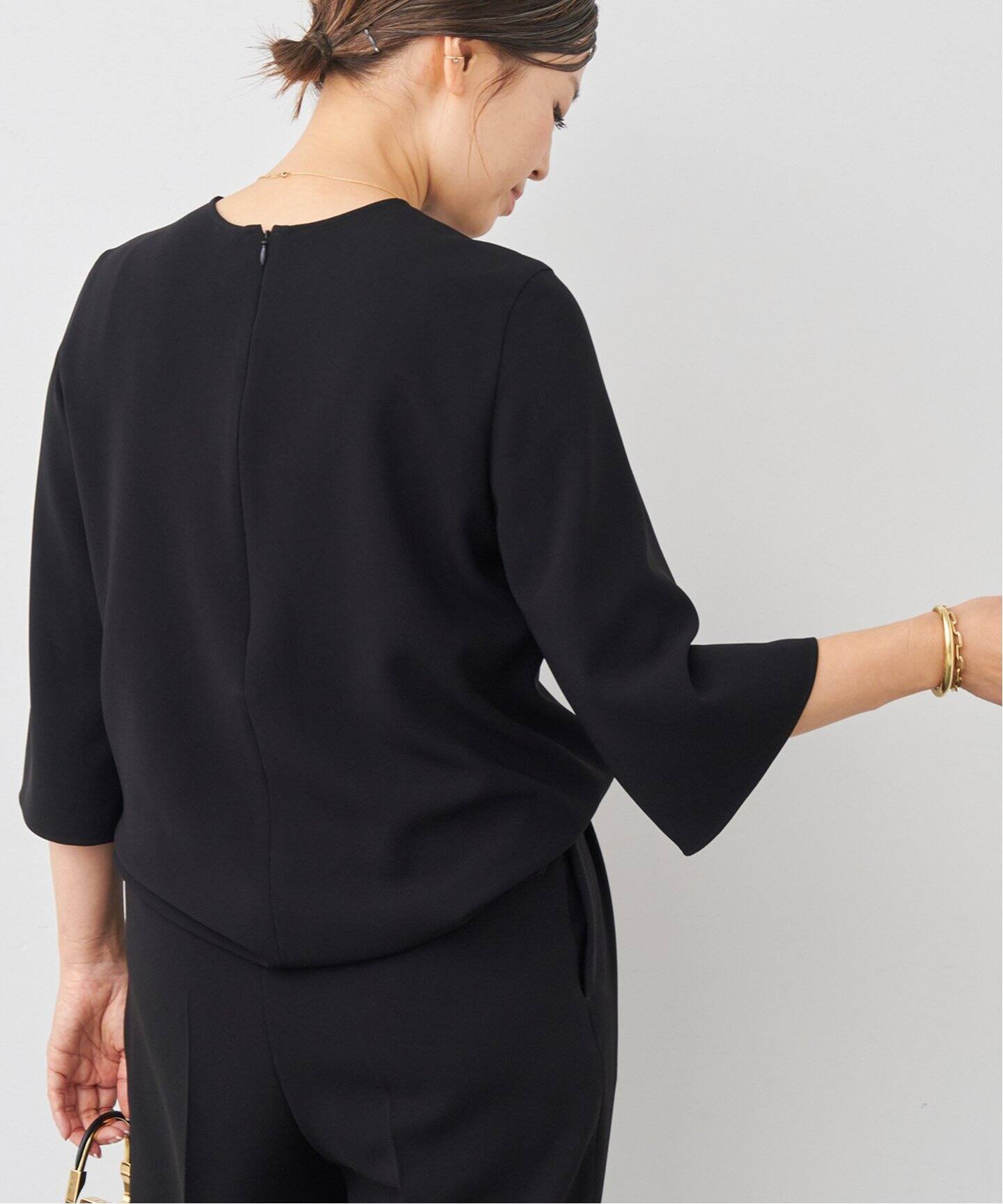 トリアセジョーゼット クルーネックプルオーバー（シャツ／ブラウス 