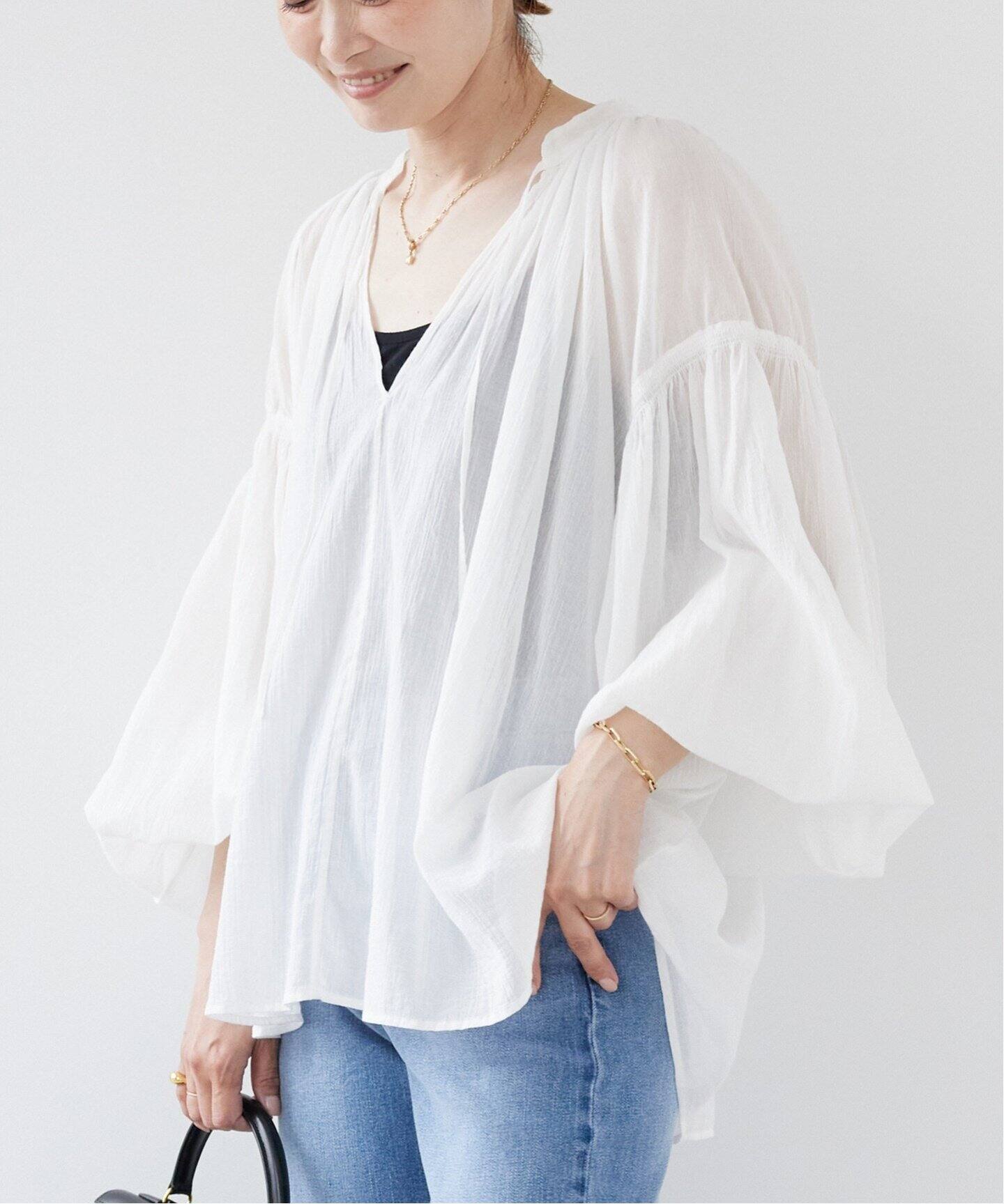 SMOCK ギャザー プルオーバー（シャツ／ブラウス）｜Deuxieme Classe  