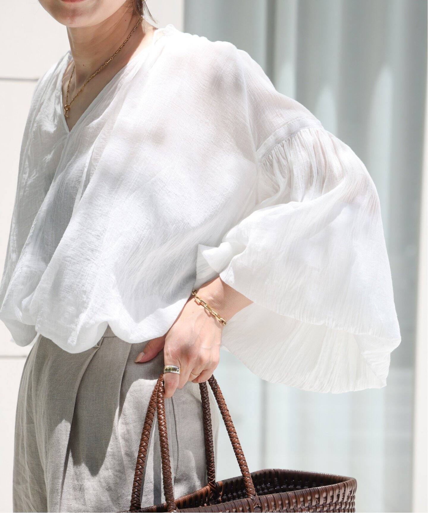 SMOCK ギャザー プルオーバー（シャツ／ブラウス）｜Deuxieme Classe  