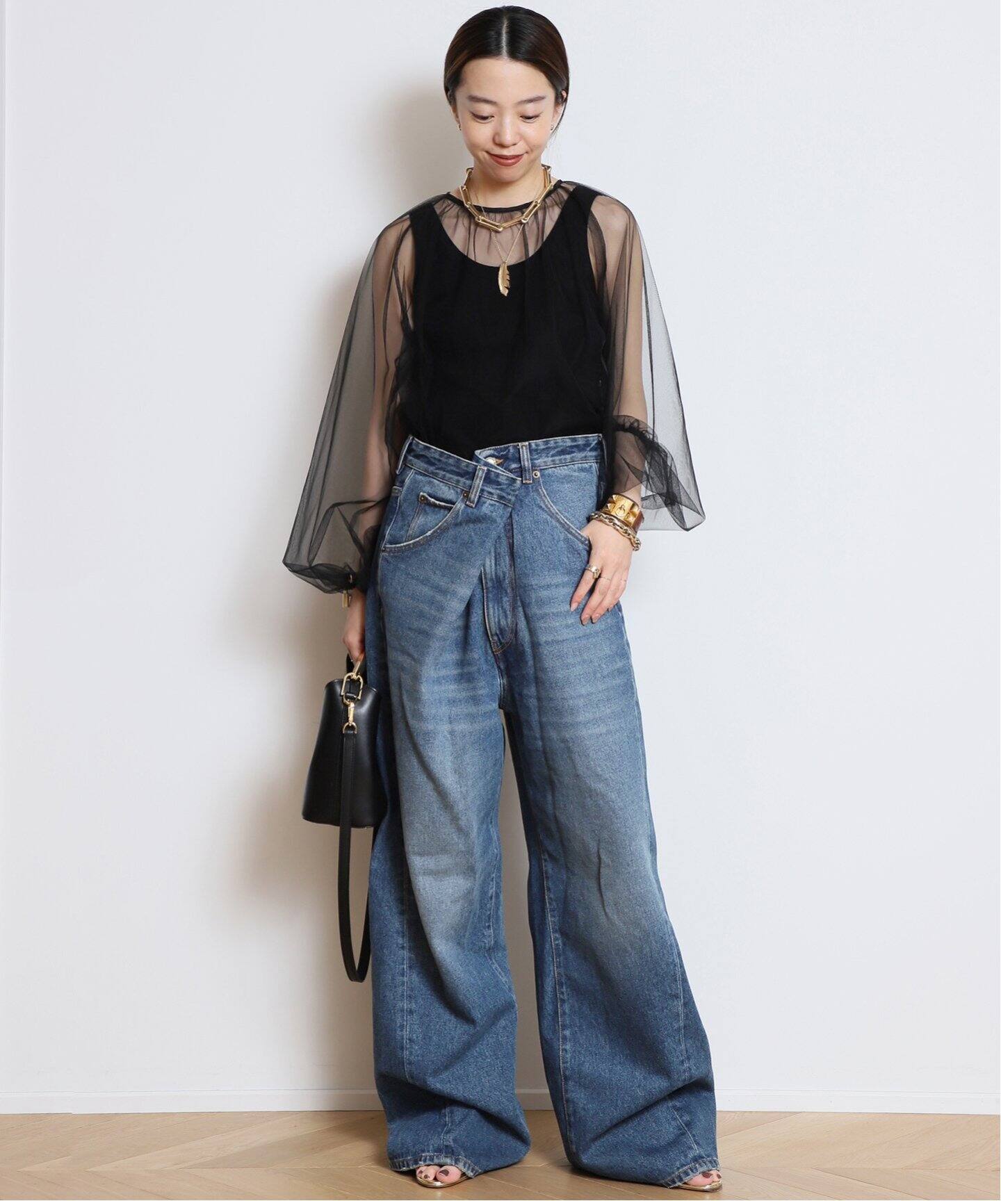 追加【Col Pierrot/コルピエロ】Tulle ブラウス（シャツ／ブラウス  