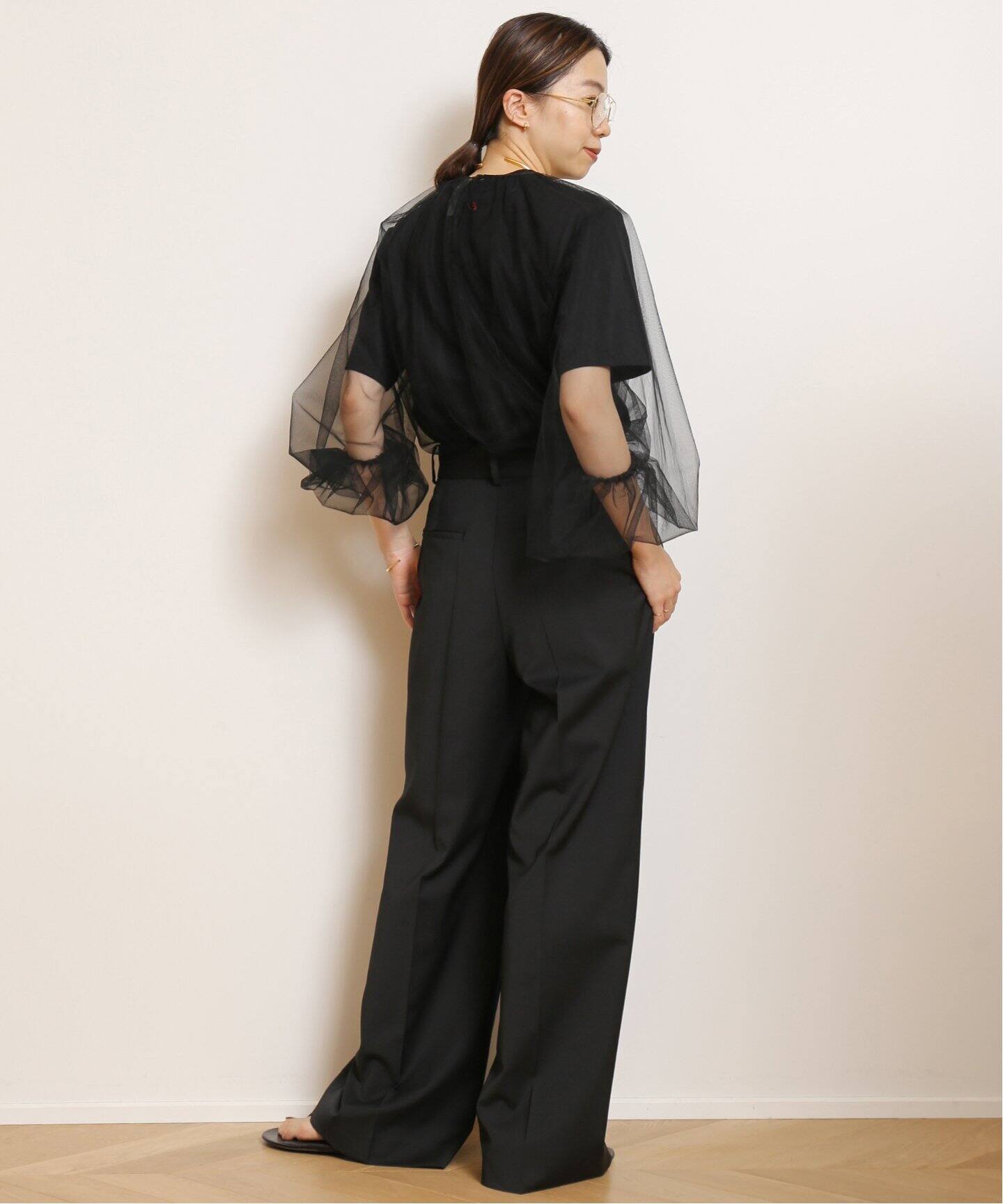 追加【Col Pierrot/コルピエロ】Tulle ブラウス（シャツ／ブラウス  