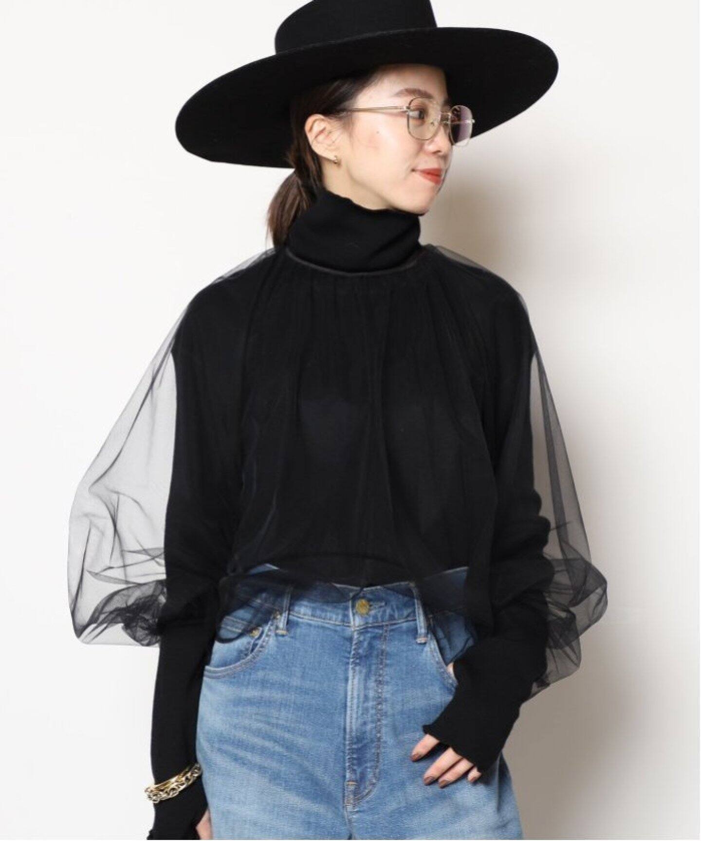 追加【Col Pierrot/コルピエロ】Tulle ブラウス（シャツ／ブラウス  