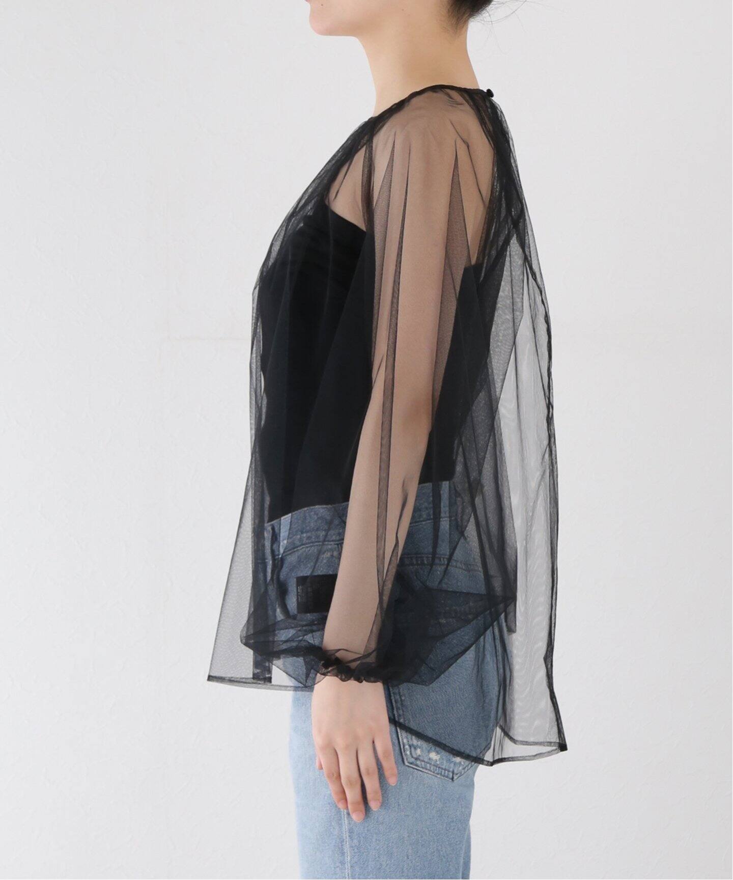 追加【Col Pierrot/コルピエロ】Tulle ブラウス（シャツ／ブラウス  