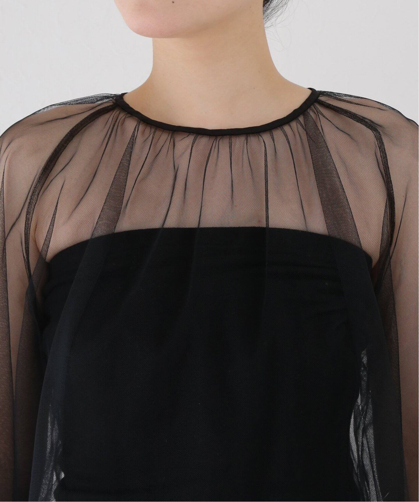 追加【Col Pierrot/コルピエロ】Tulle ブラウス（シャツ／ブラウス  