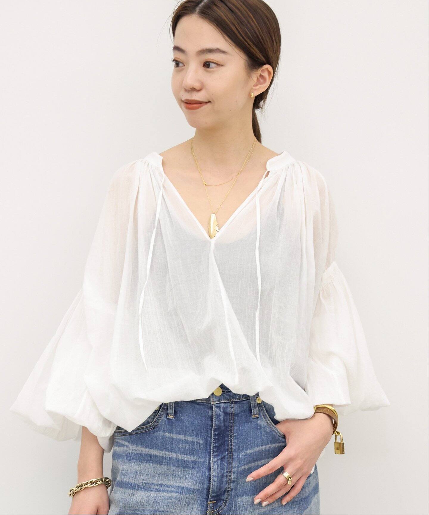 SMOCK ギャザー プルオーバー（シャツ／ブラウス）｜MUSE de Deuxieme  