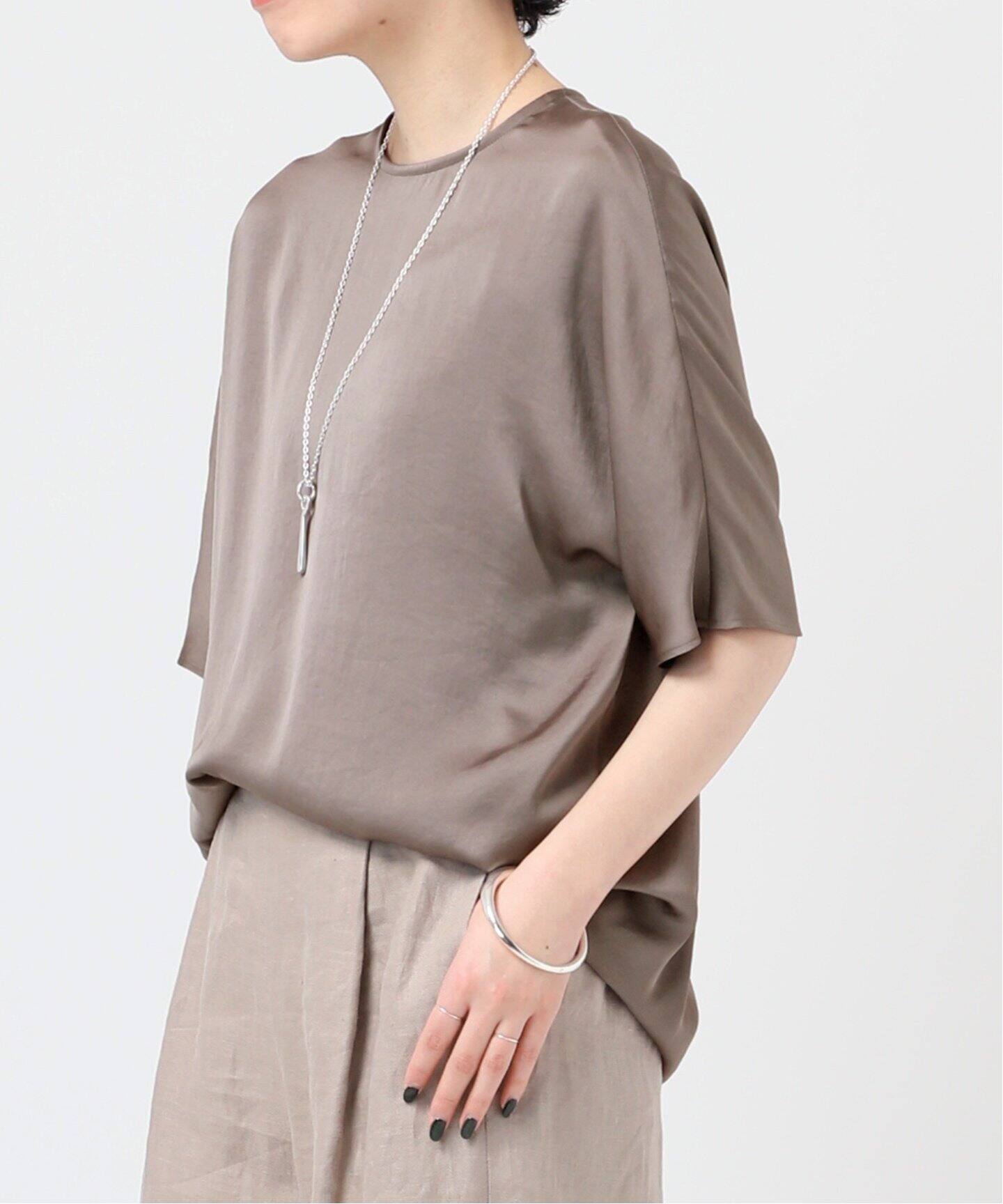 APSTUDIO ライトサテンダブルブラウス 