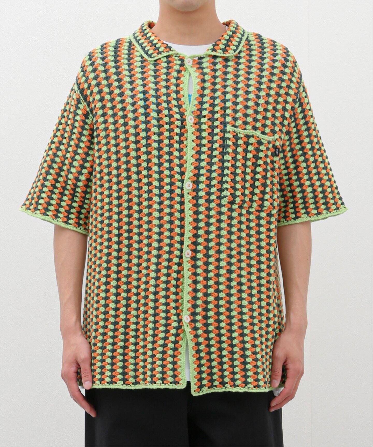 BoTT / ボット】Cotton Crochet S/S Shirt（シャツ／ブラウス 