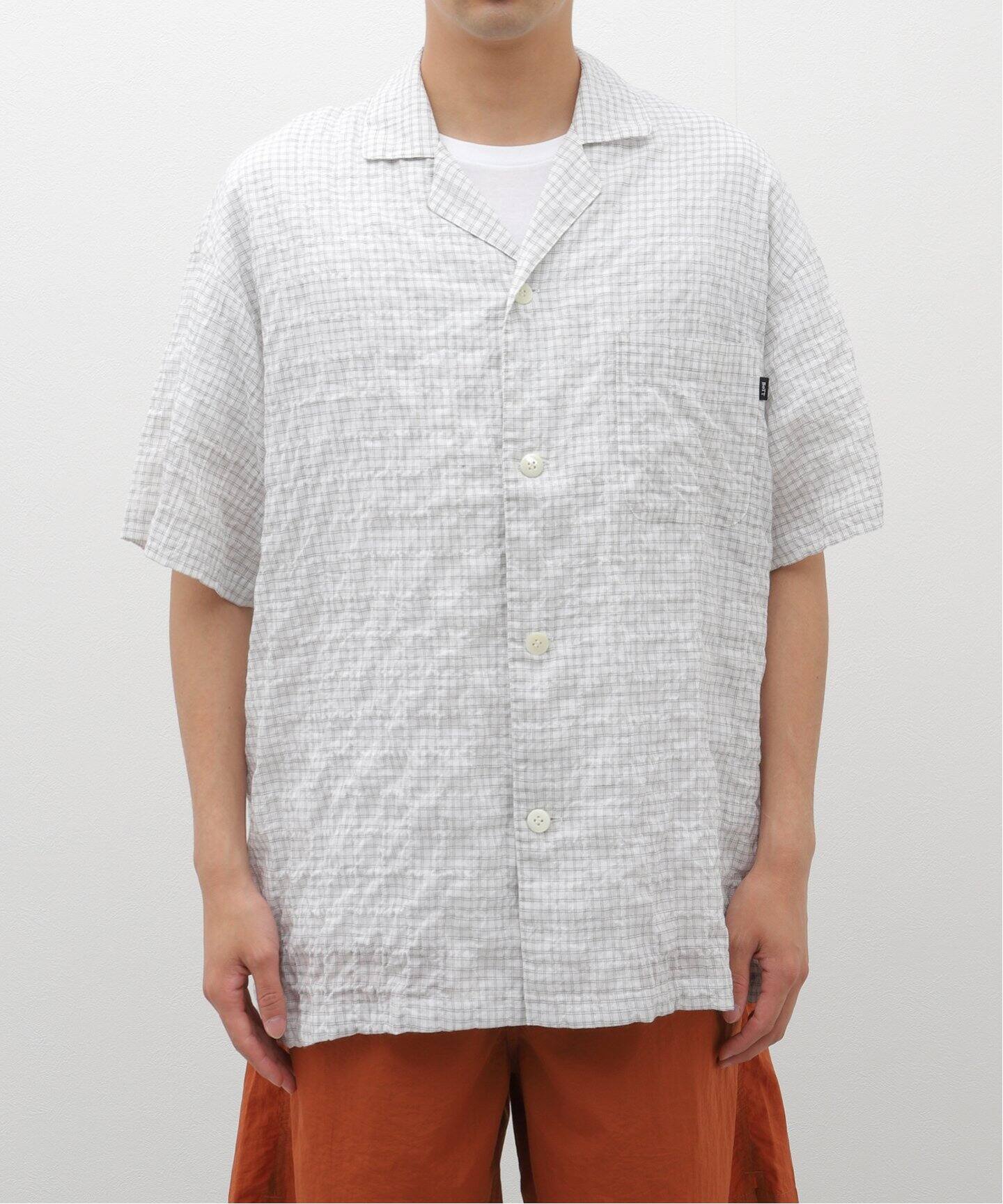 BoTT / ボット】Windowpane S/S Shirt（シャツ／ブラウス）｜WISM 