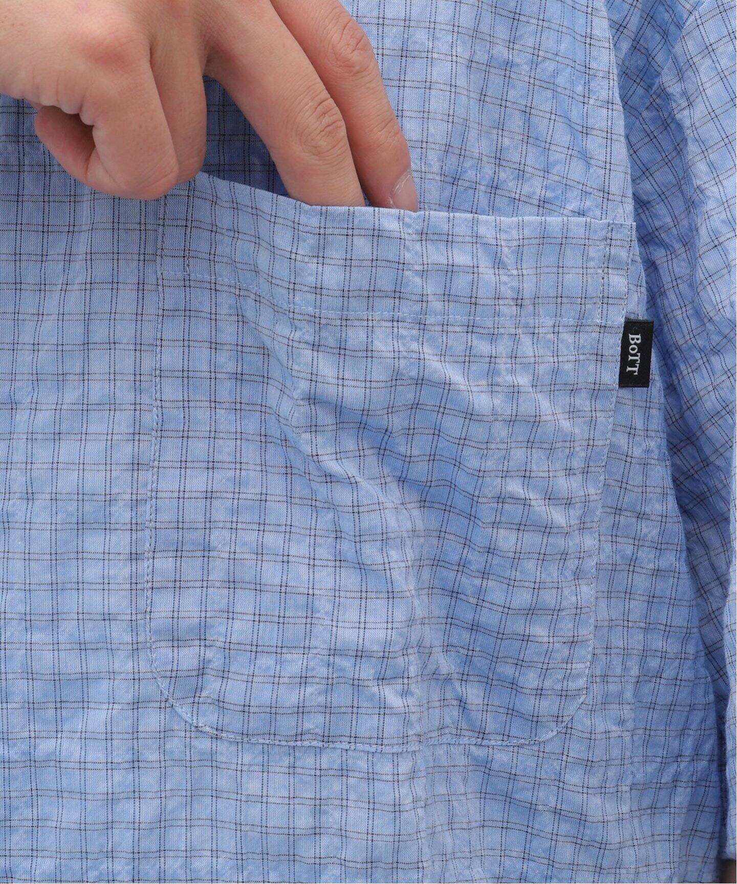 BoTT / ボット】Windowpane S/S Shirt（シャツ／ブラウス）｜WISM 
