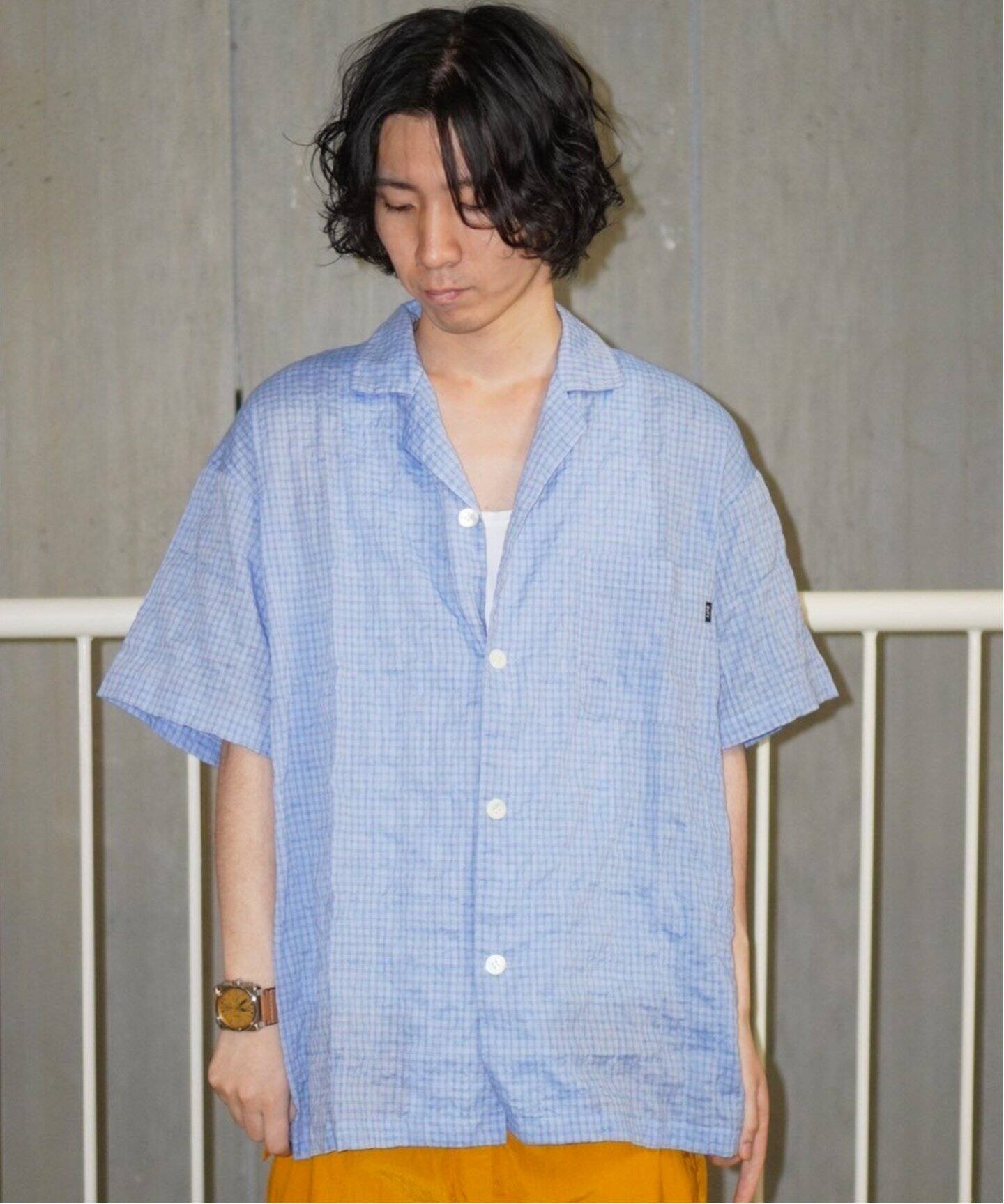 BoTT / ボット】Windowpane S/S Shirt（シャツ／ブラウス）｜WISM 