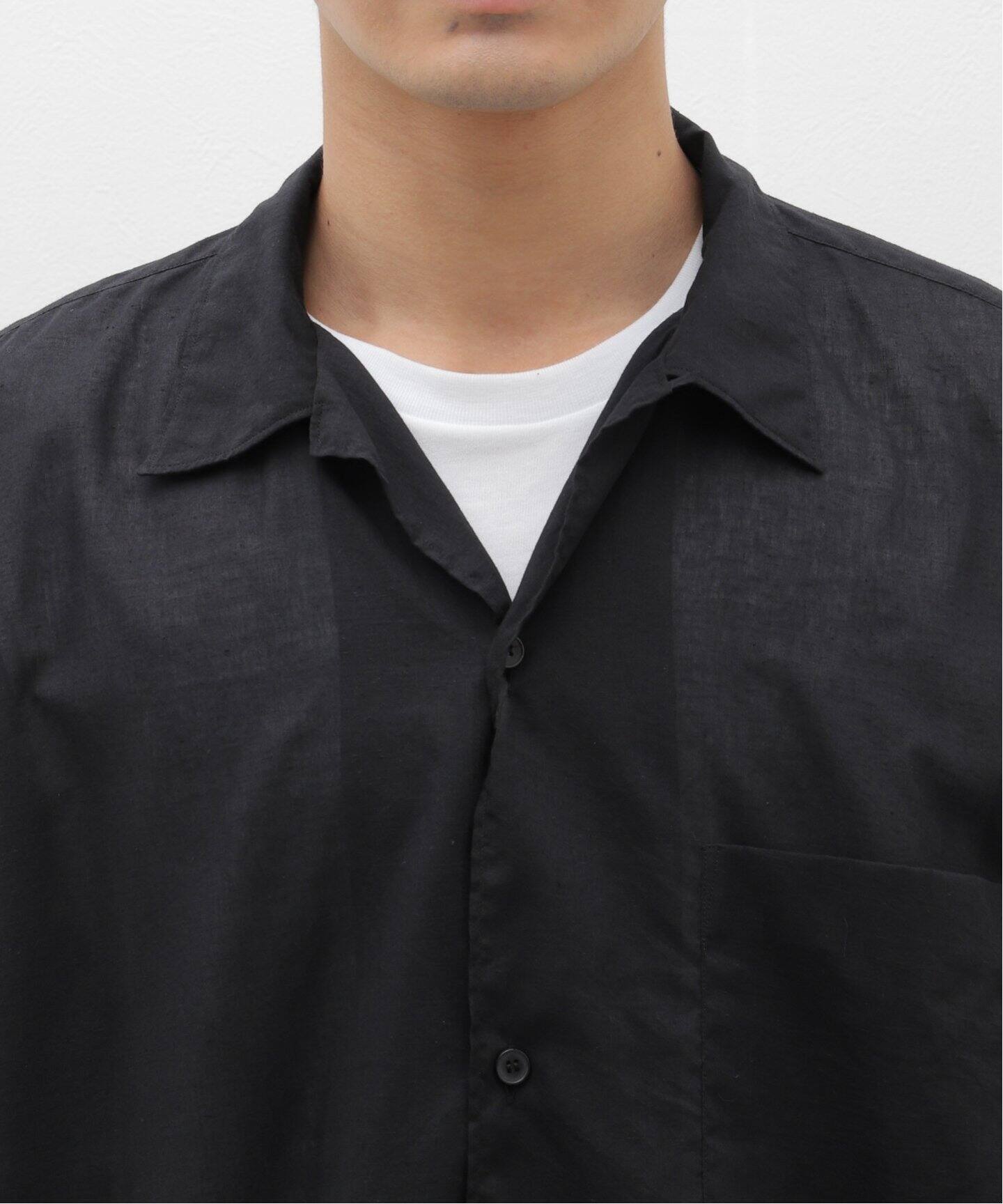 comoli / コモリ】KHADIコットンハンソデ オープンカラーシャツ
