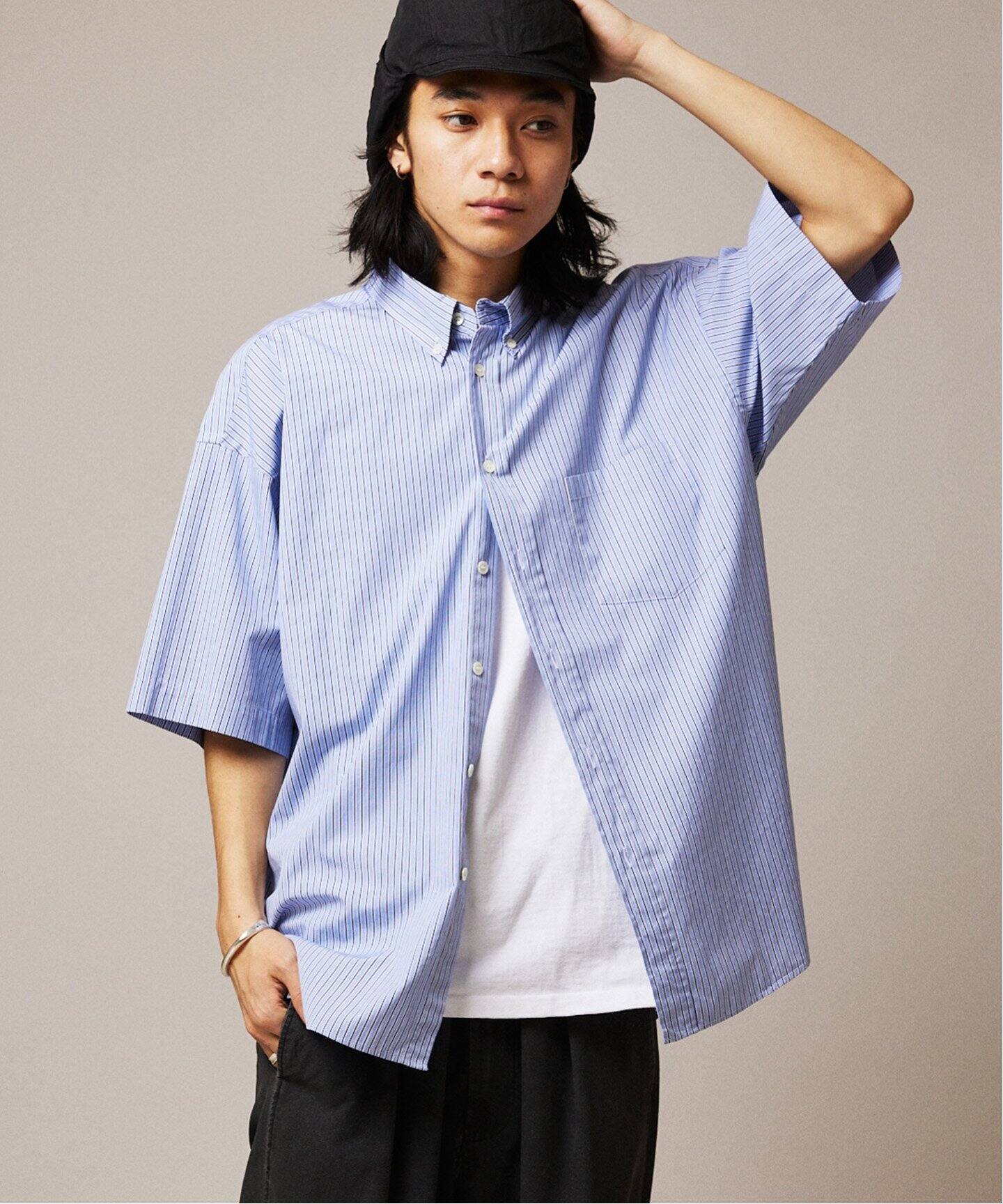 THOMAS MASON】ファットシルエット ボタンダウン S/Sシャツ（シャツ 