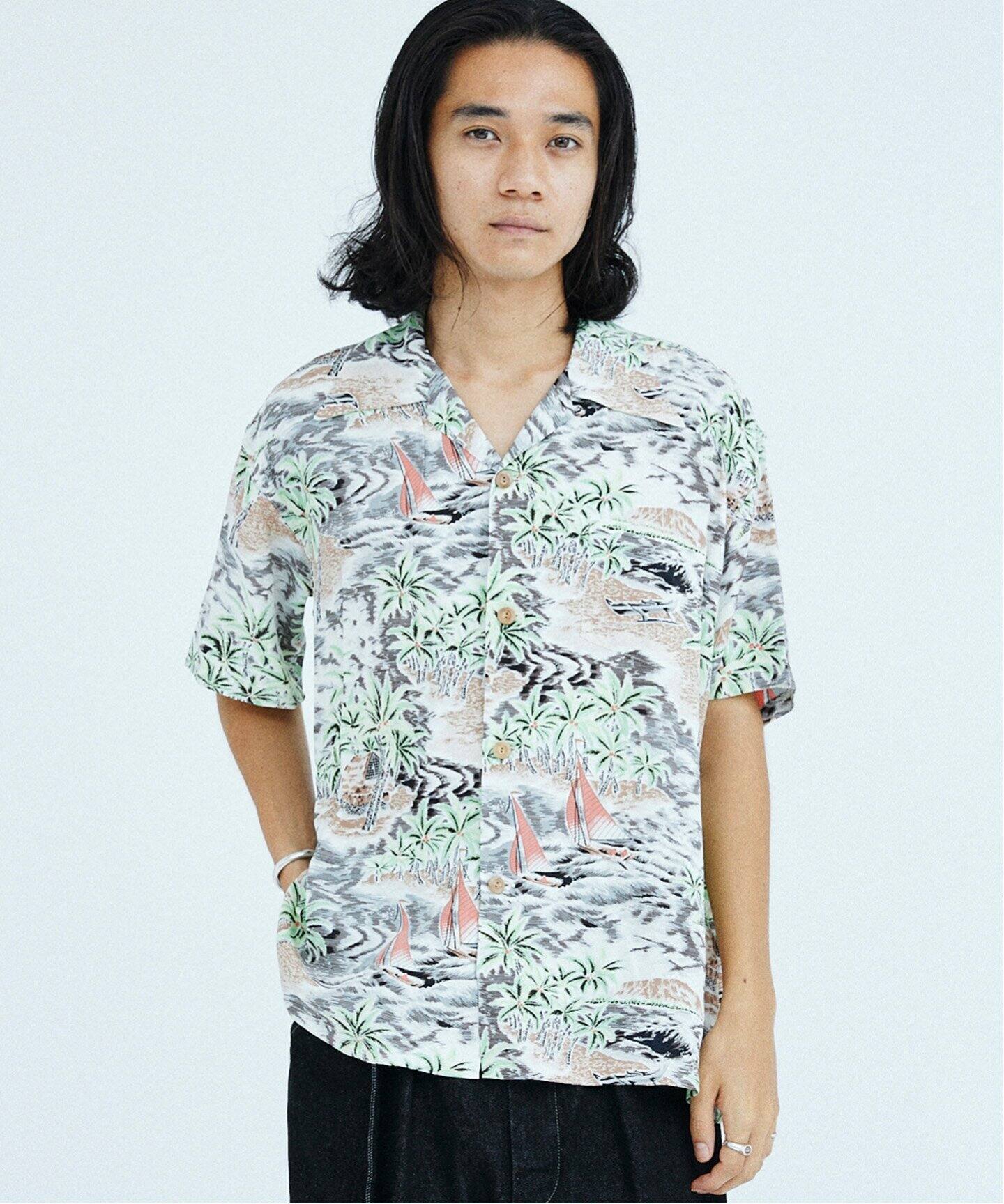SUN SURF × JOURNAL STANDARD / 別注 アロハシャツ Palmtree × Wave 