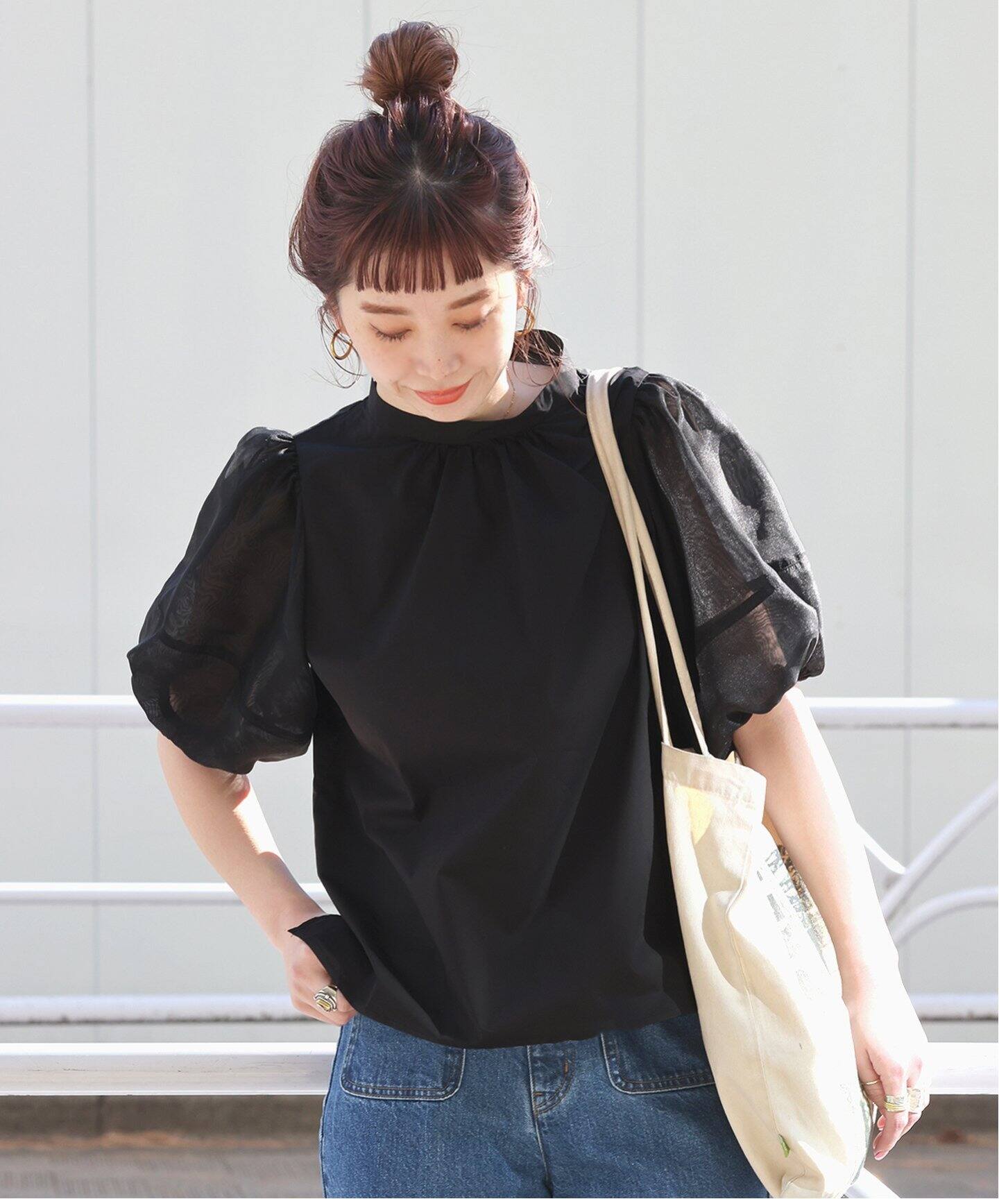袖バルーンブラウス（シャツ／ブラウス）｜B.C STOCK（ベーセー 