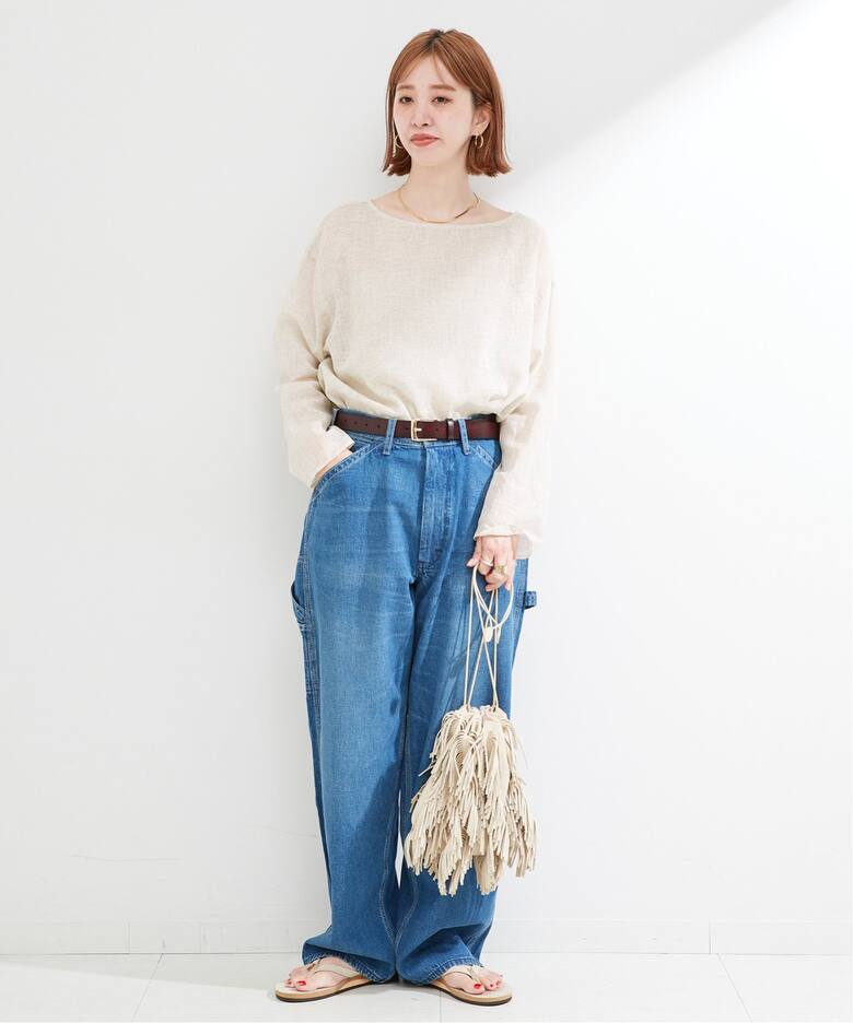 リネンコットン2WAYシアープルオーバー（シャツ／ブラウス）｜B.C  