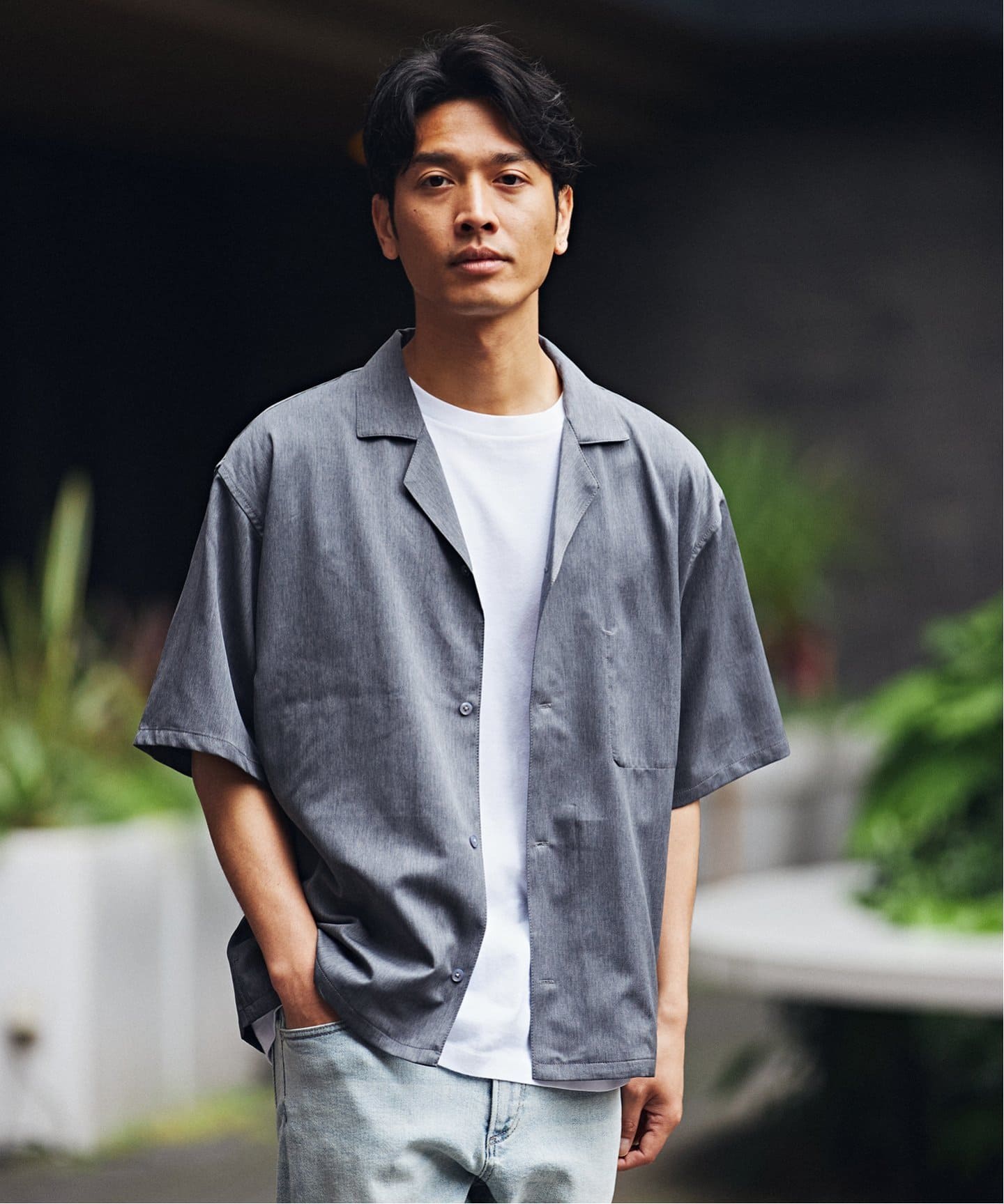 機能性素材:COOLFIBER】ステッチポケットシャツ（シャツ／ブラウス