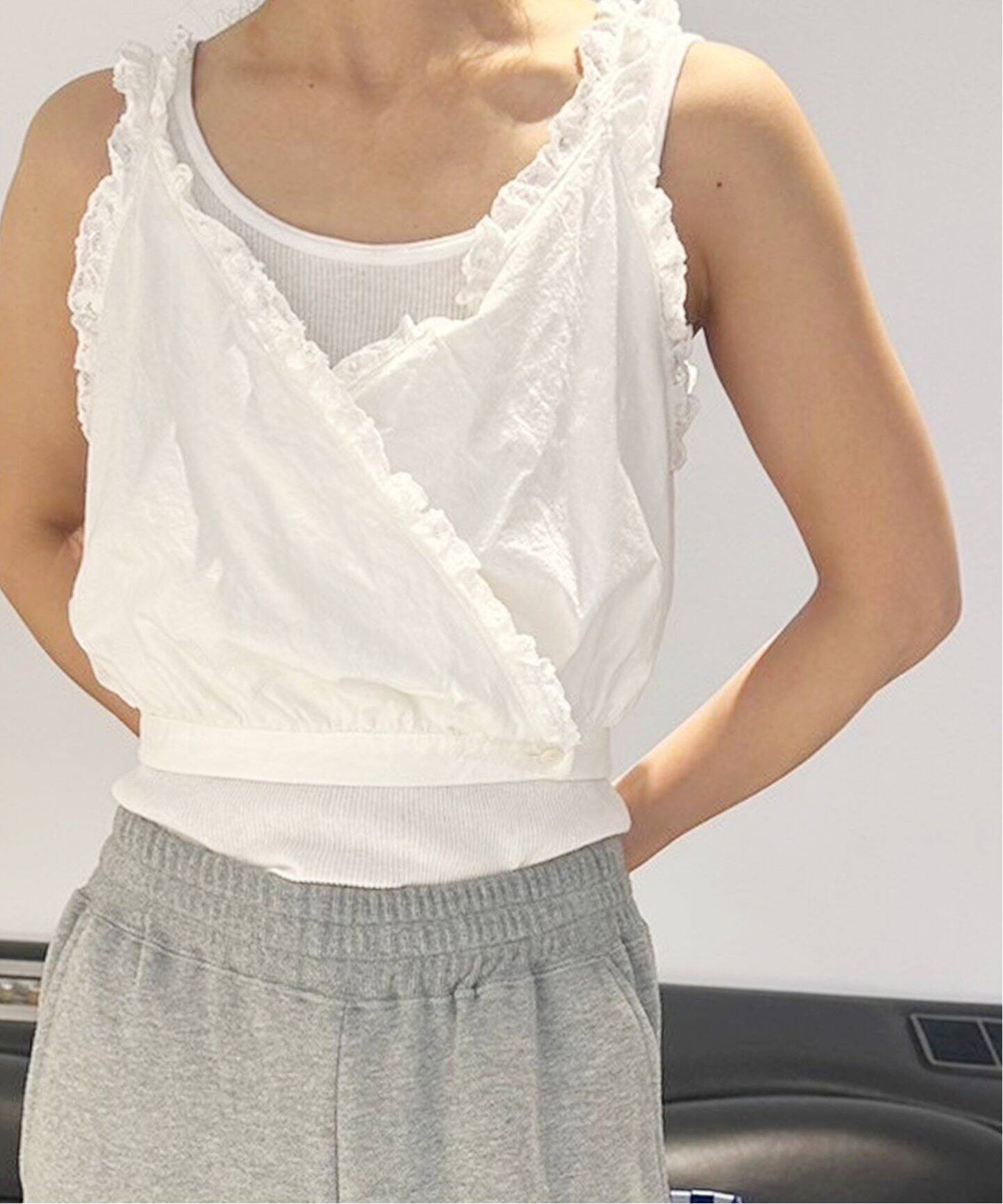 コットンリネン ランジェリートップ（シャツ／ブラウス）｜EDIT.FOR  