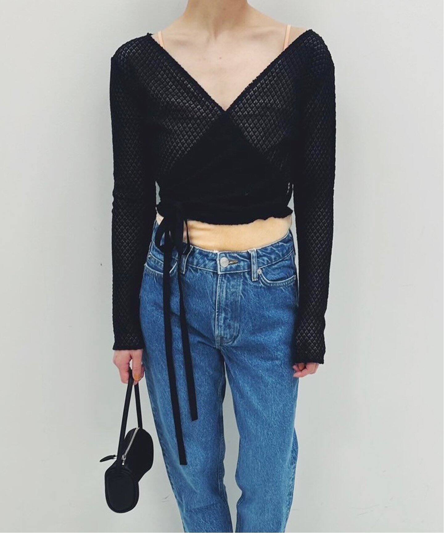 エディットフォールル レースカシュクールブラウス　ブラックeditforlulu YUMIKATSURAforCELFORD】ローズレーストップス(ブラウス・シャツ