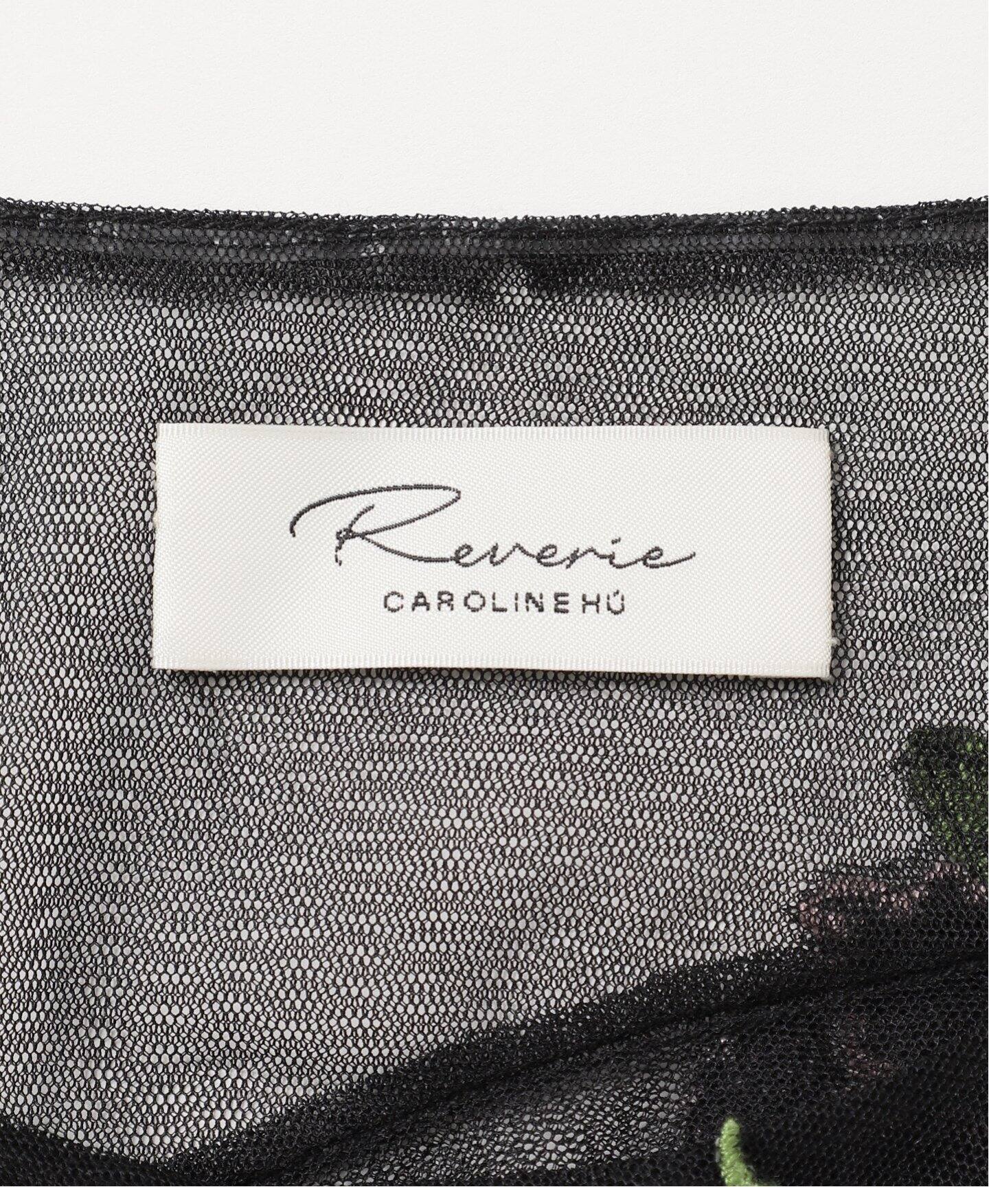 CAROLINE HU/キャロライン フウ】TULLE PLEATRD TOP（シャツ／ブラウス  