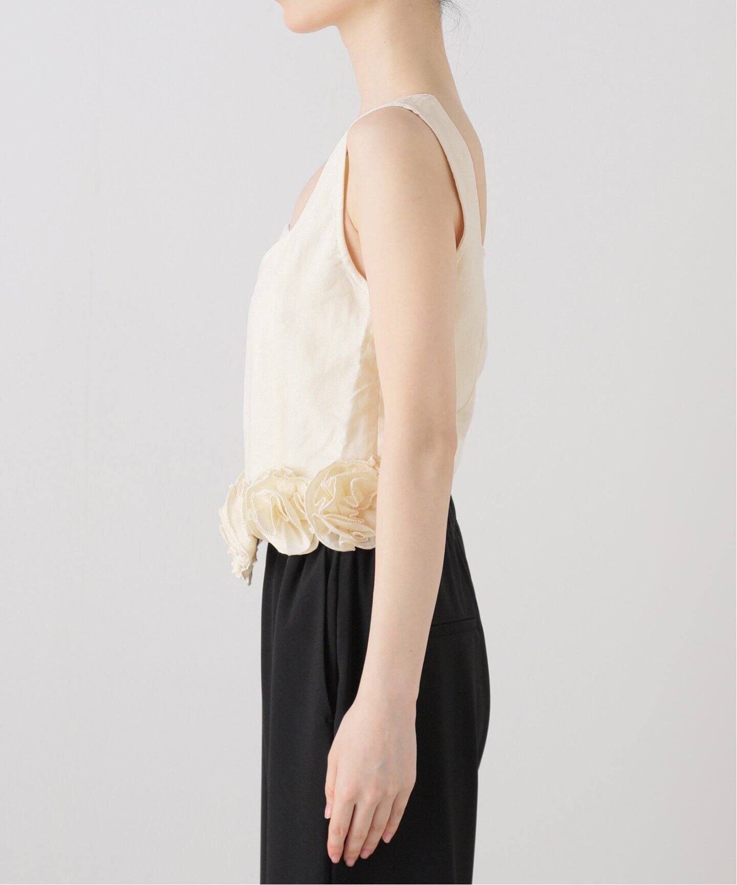 Tach clothing/タッチ クロージング】ローズリネントップ（シャツ  