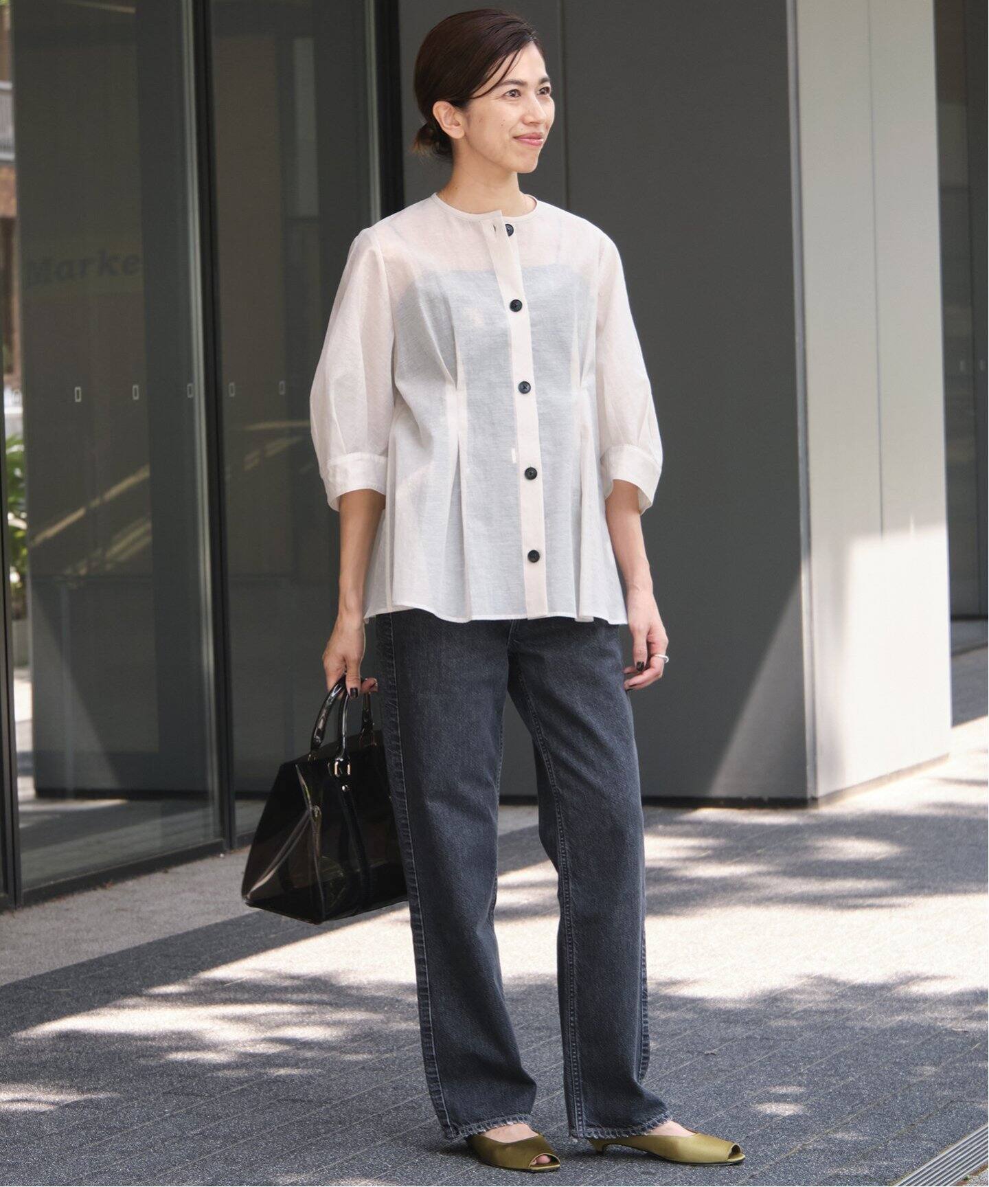 IENA - 新品☆IENA 定価2.3万 オーガンジーブラウス/トゥモローランド スラブオーガンジーペプラムブラウス（シャツ／ブラウス）｜IENA