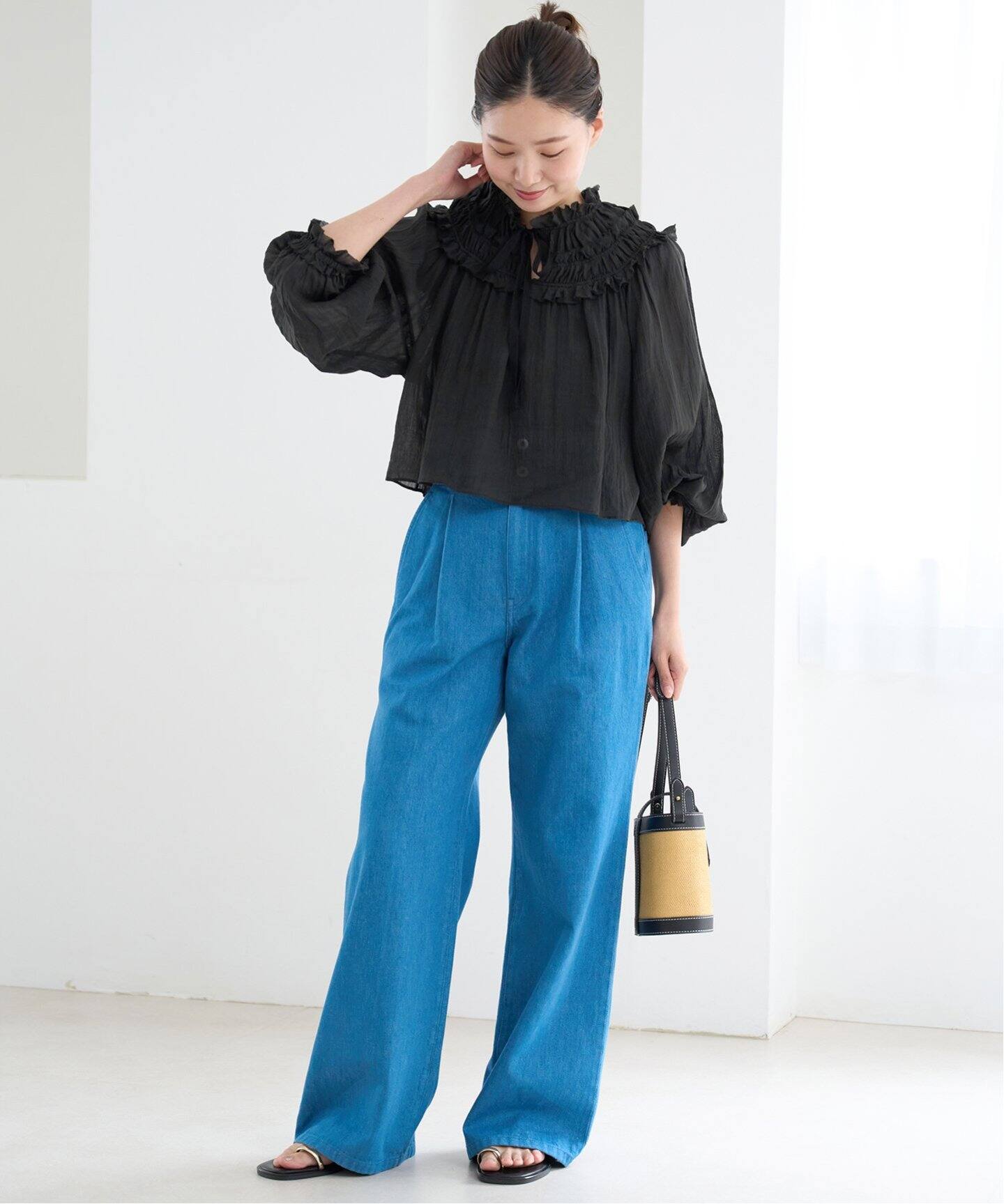 ラミーリヨセル楊柳ギャザーブラウス（シャツ／ブラウス）｜IENA  