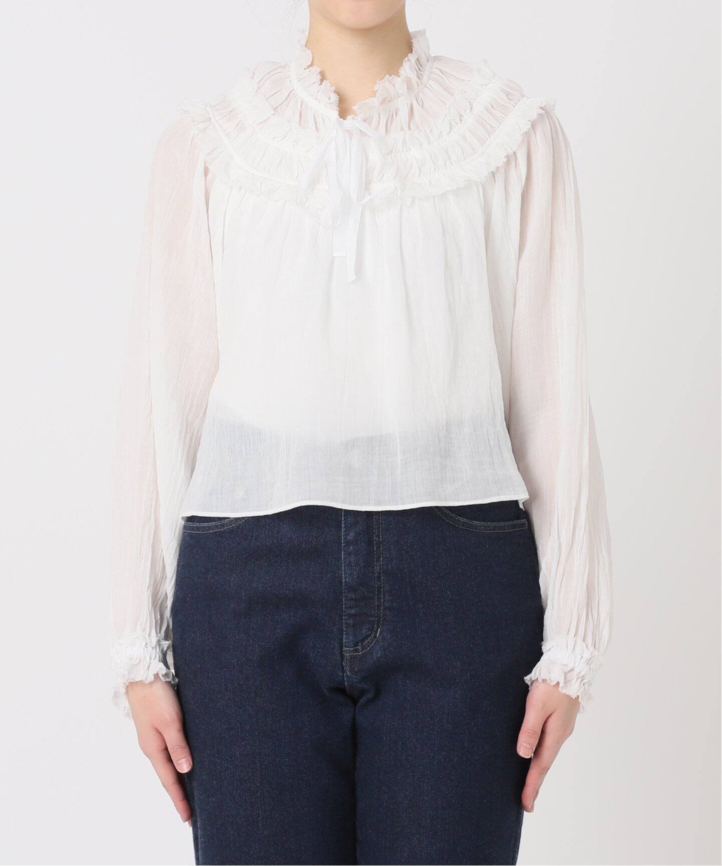 ラミーリヨセル楊柳ギャザーブラウス（シャツ／ブラウス）｜IENA