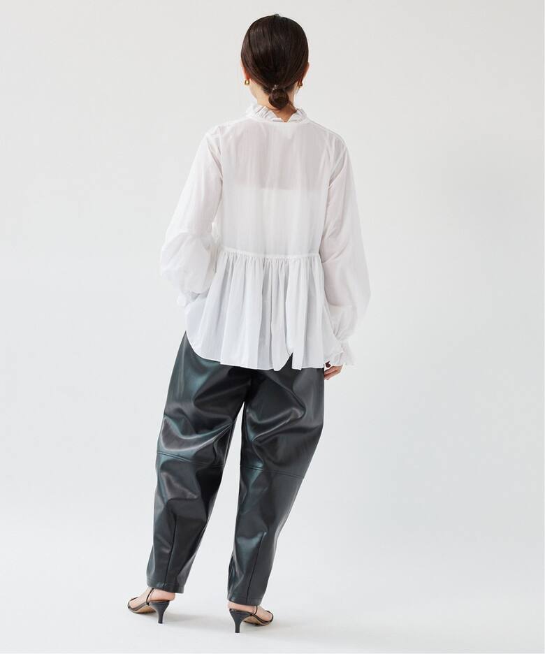 ライトタフタ ショートギャザーブラウス（シャツ／ブラウス）｜IENA  