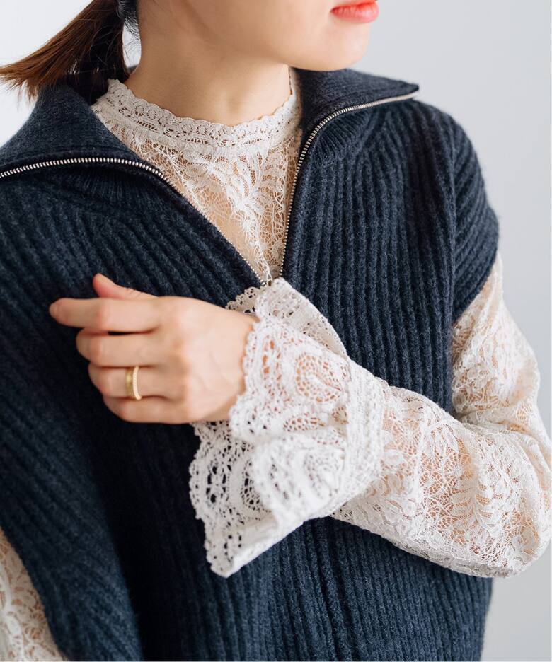 マニーレース フリル ブラウス（シャツ／ブラウス）｜IENA（イエナ）の  