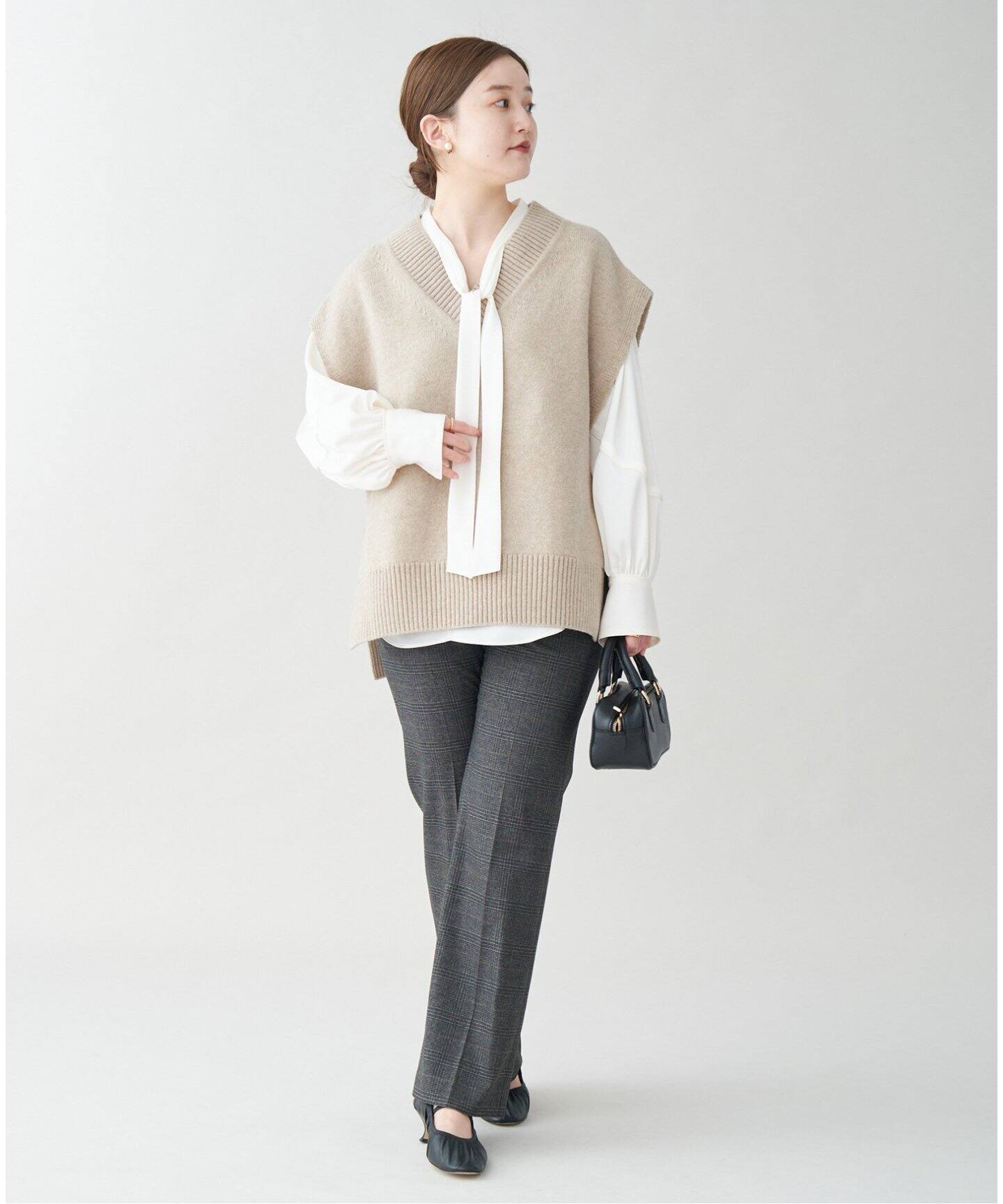 サテン ボウタイ スキッパーブラウス（シャツ／ブラウス）｜IENA  